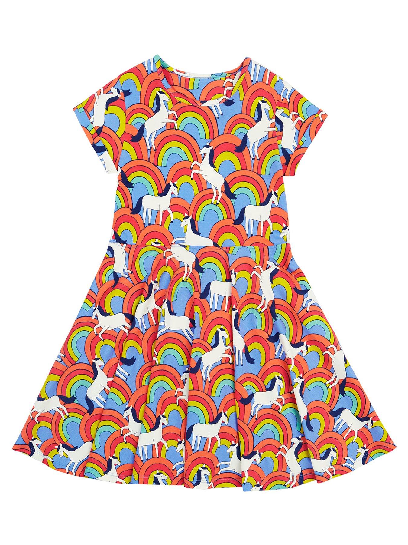  image of frugi-girls-spring-skater-dress-blue