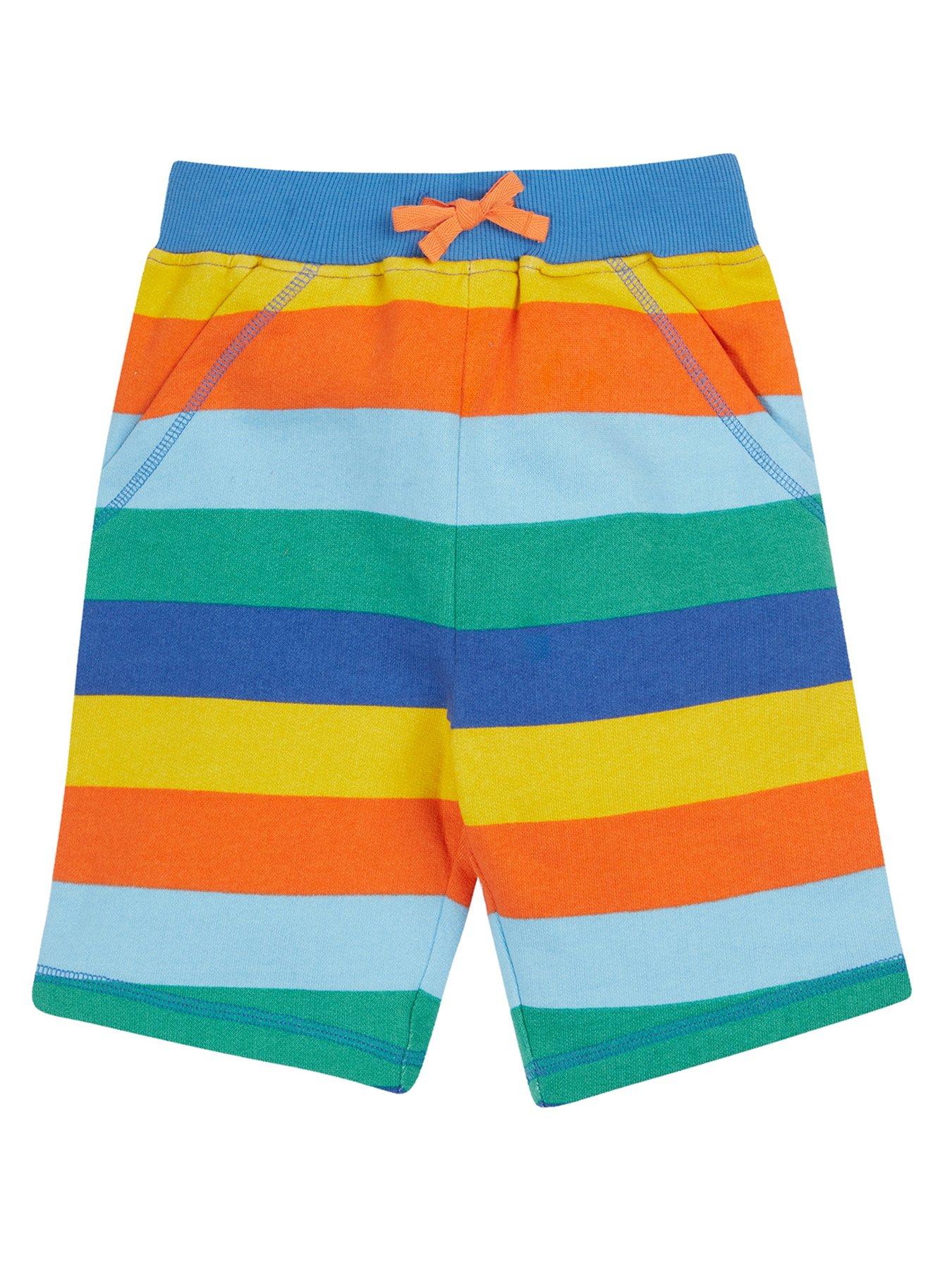 front image of frugi-boys-samson-printed-shorts-multi