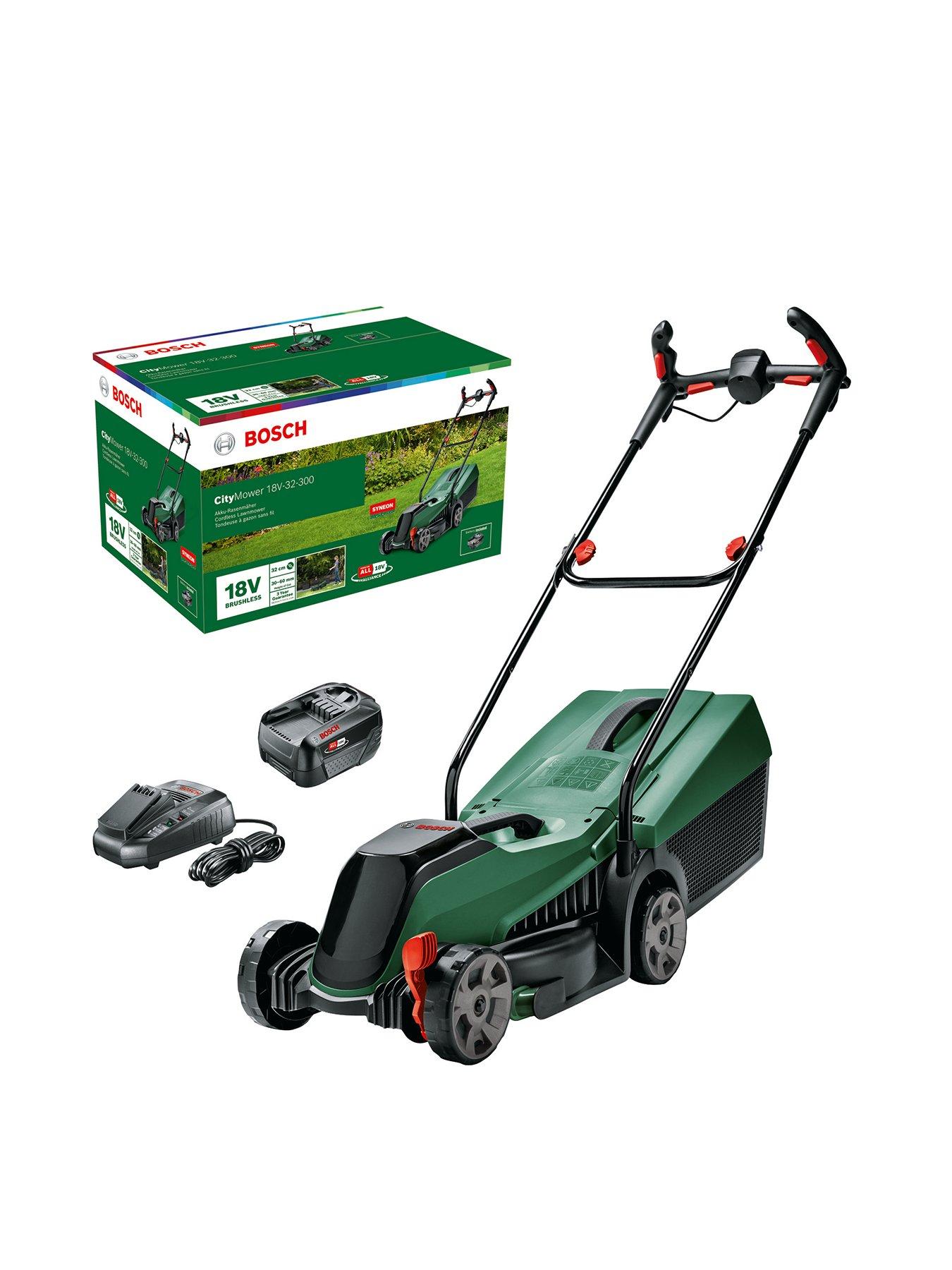 front image of bosch-citymower-18-32-300-classic-green-1x-40ah