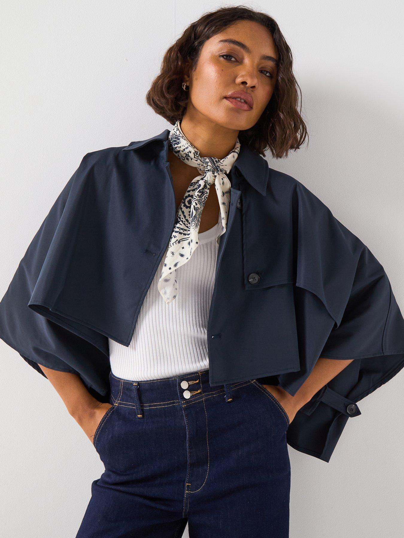 V by Very Cape Jacket - Navy