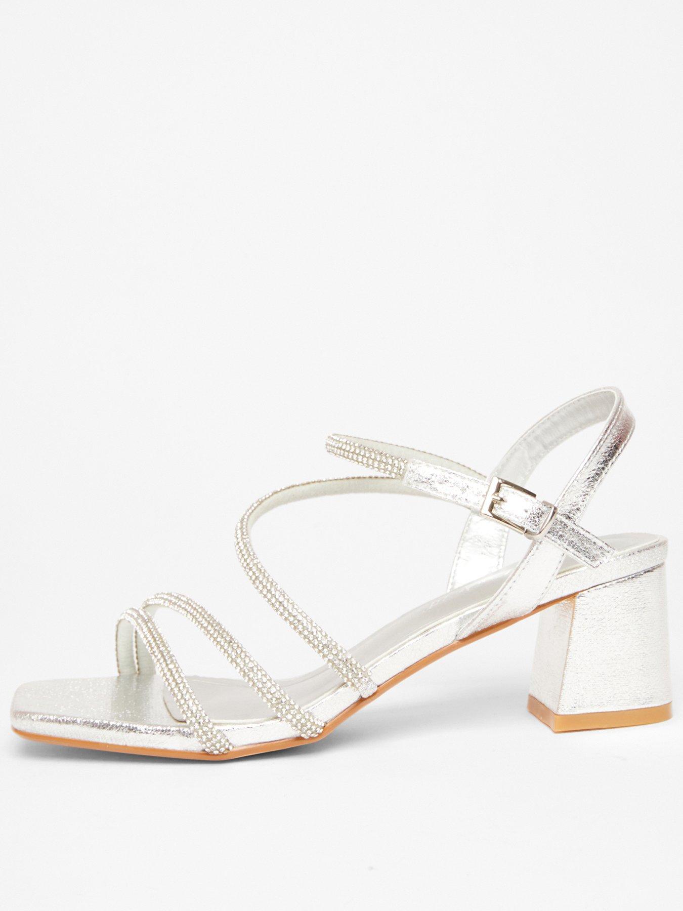 quiz-wide-fit-silver-diamante-block-heels