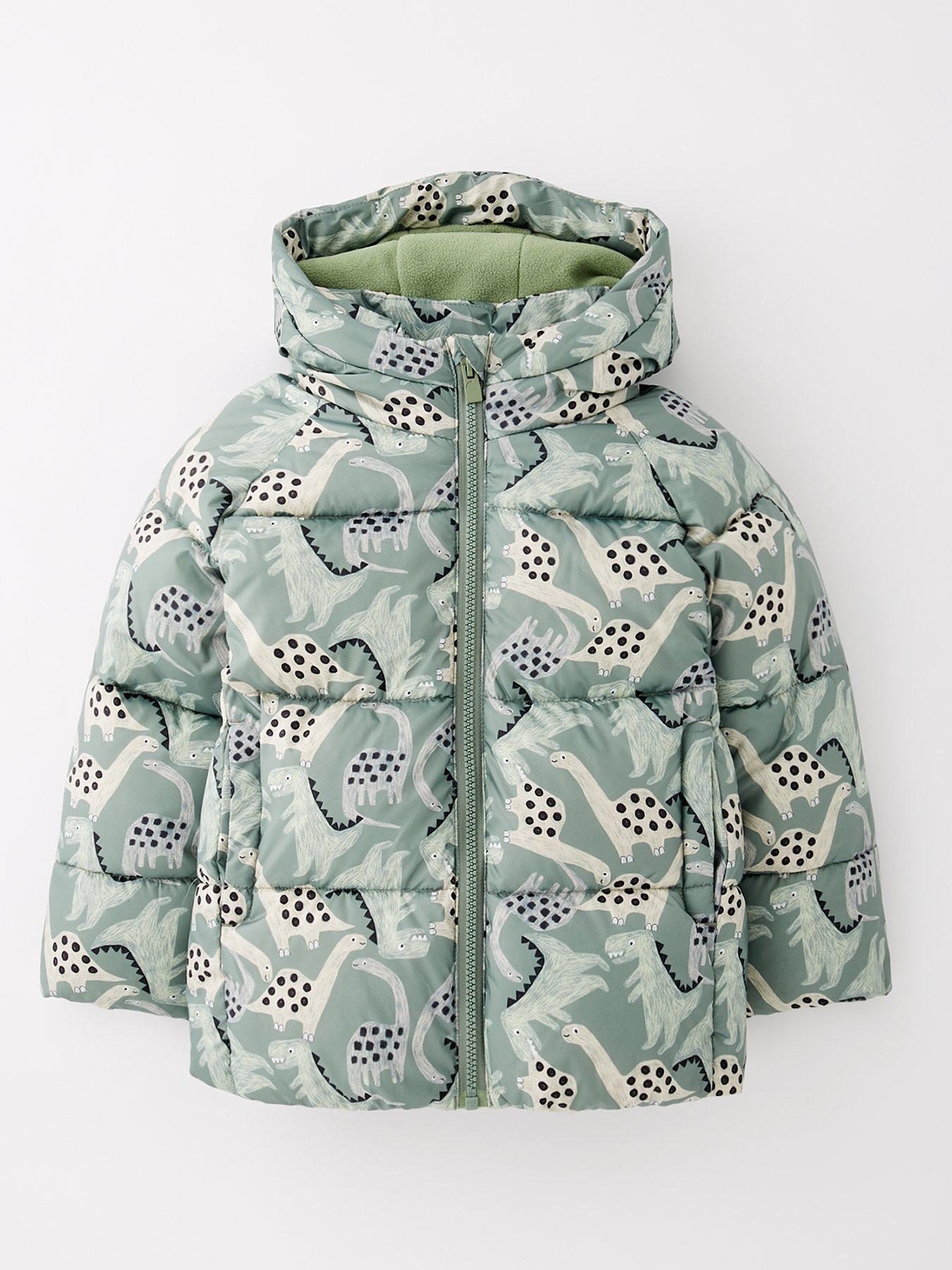 undefined Boys Dino Padded Coat - Green