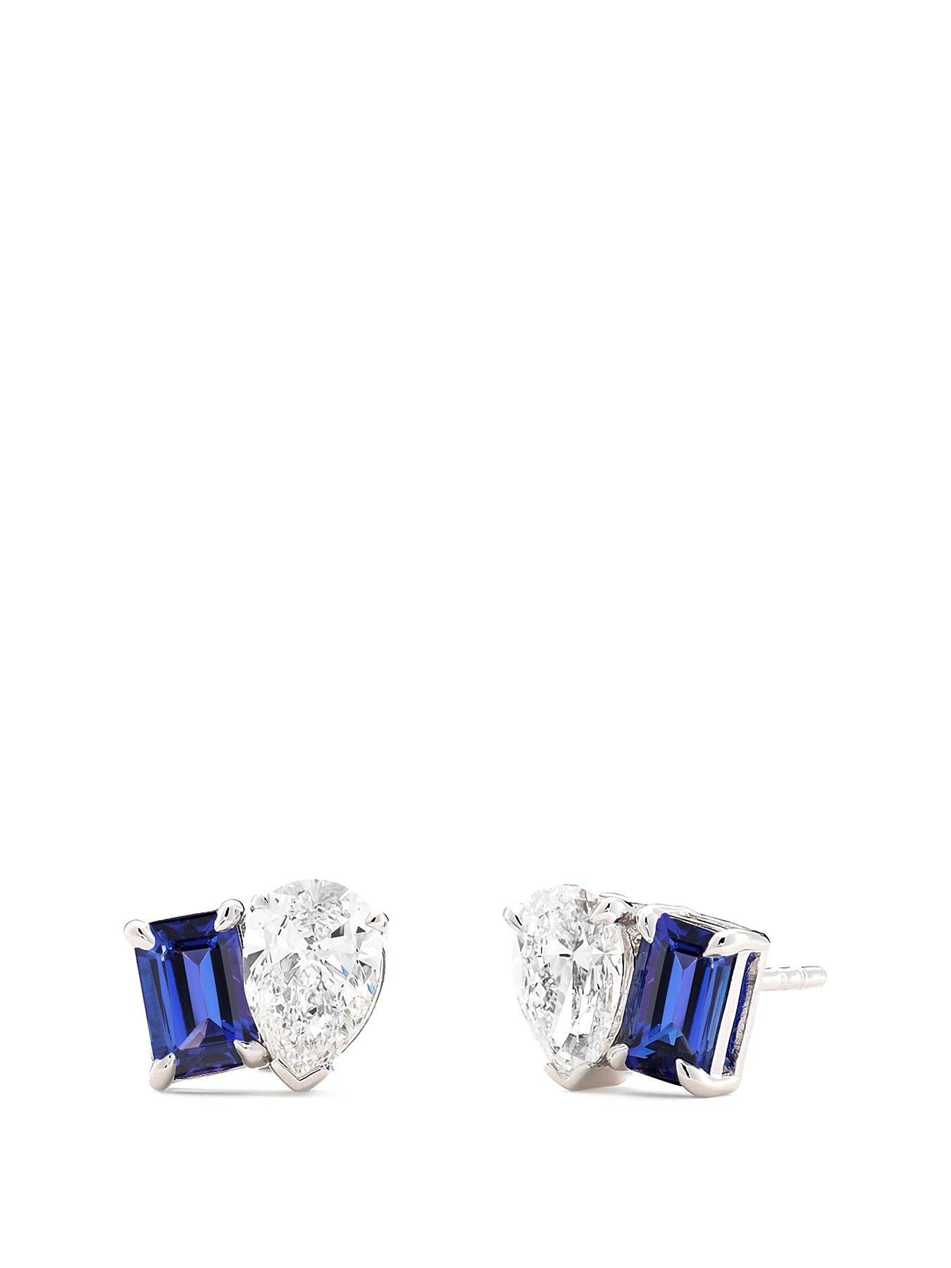 created-brilliance-unity-9ct-white-gold-130ct-tw-lab-grown-diamond-and-created-sapphire-toi-et-moi-stud-earrings