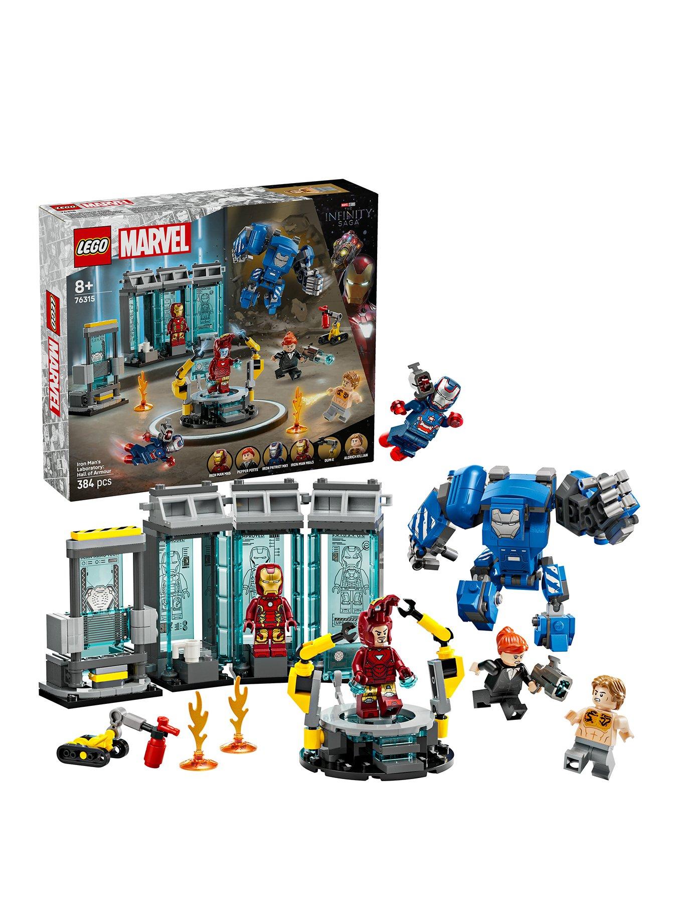 image of lego-marvel-iron-mans-laboratory-hall-of-armour-76315