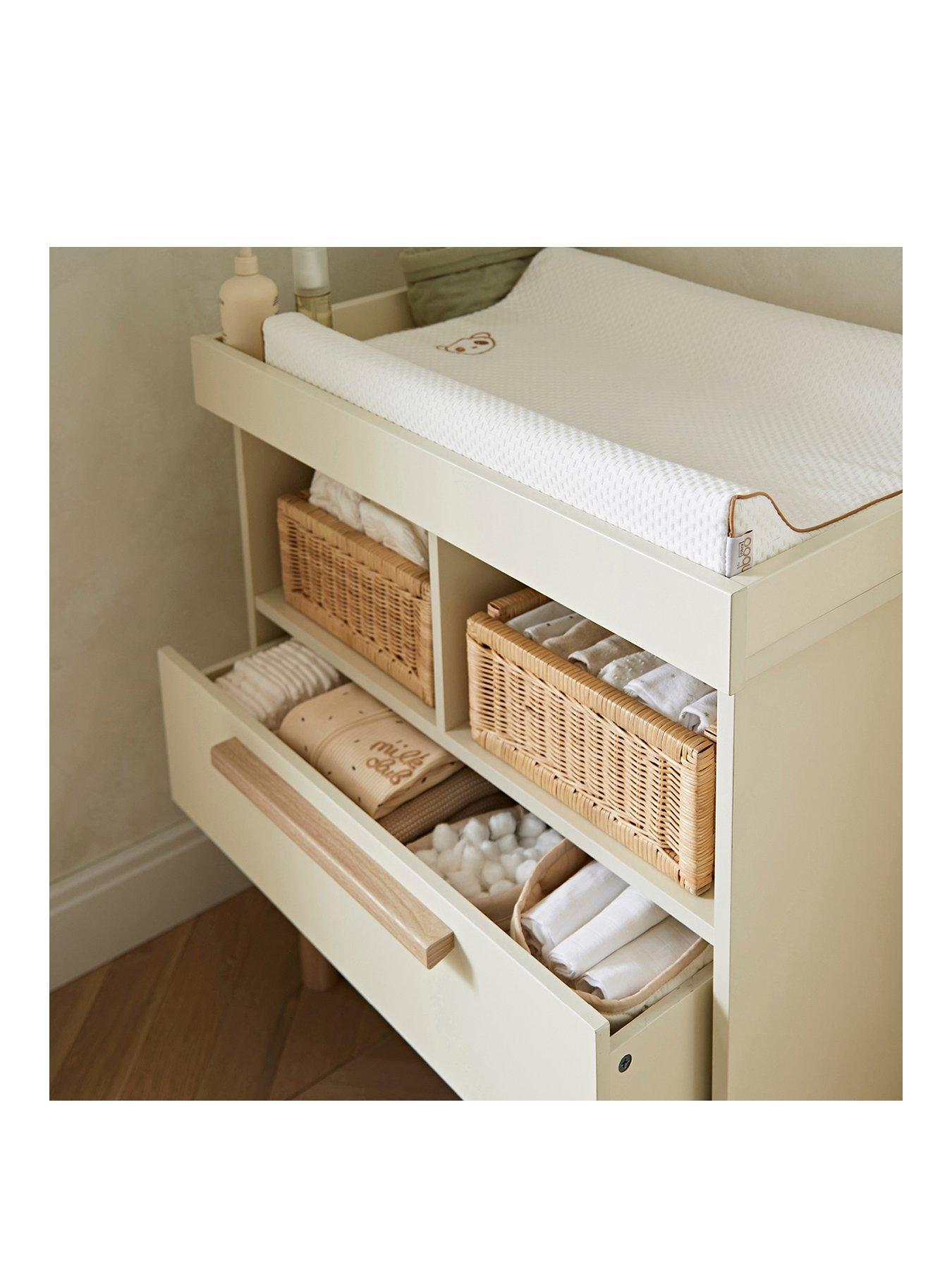  image of cuddleco-harper-dresser-changer-cream-ash