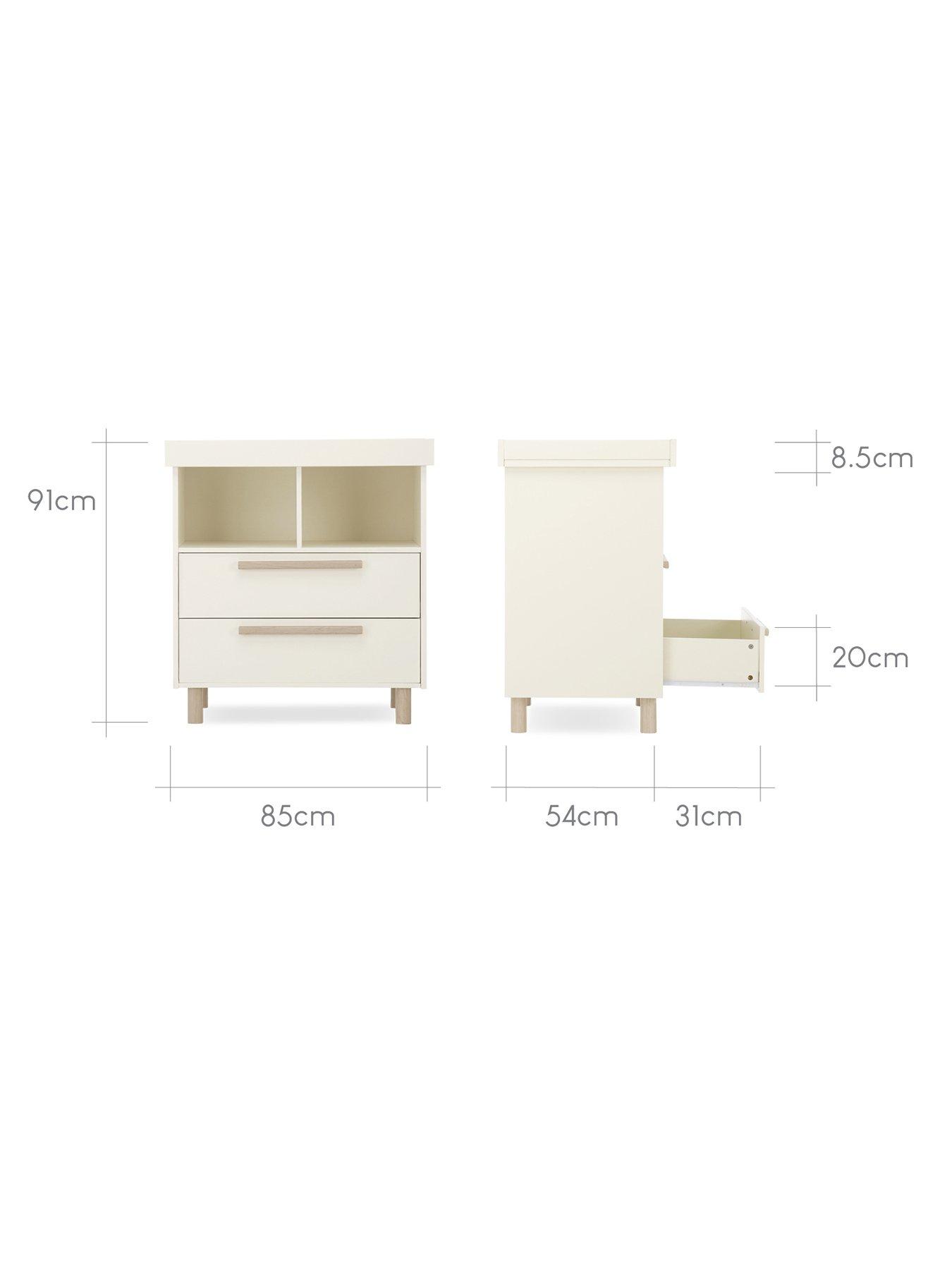  image of cuddleco-harper-dresser-changer-cream-ash