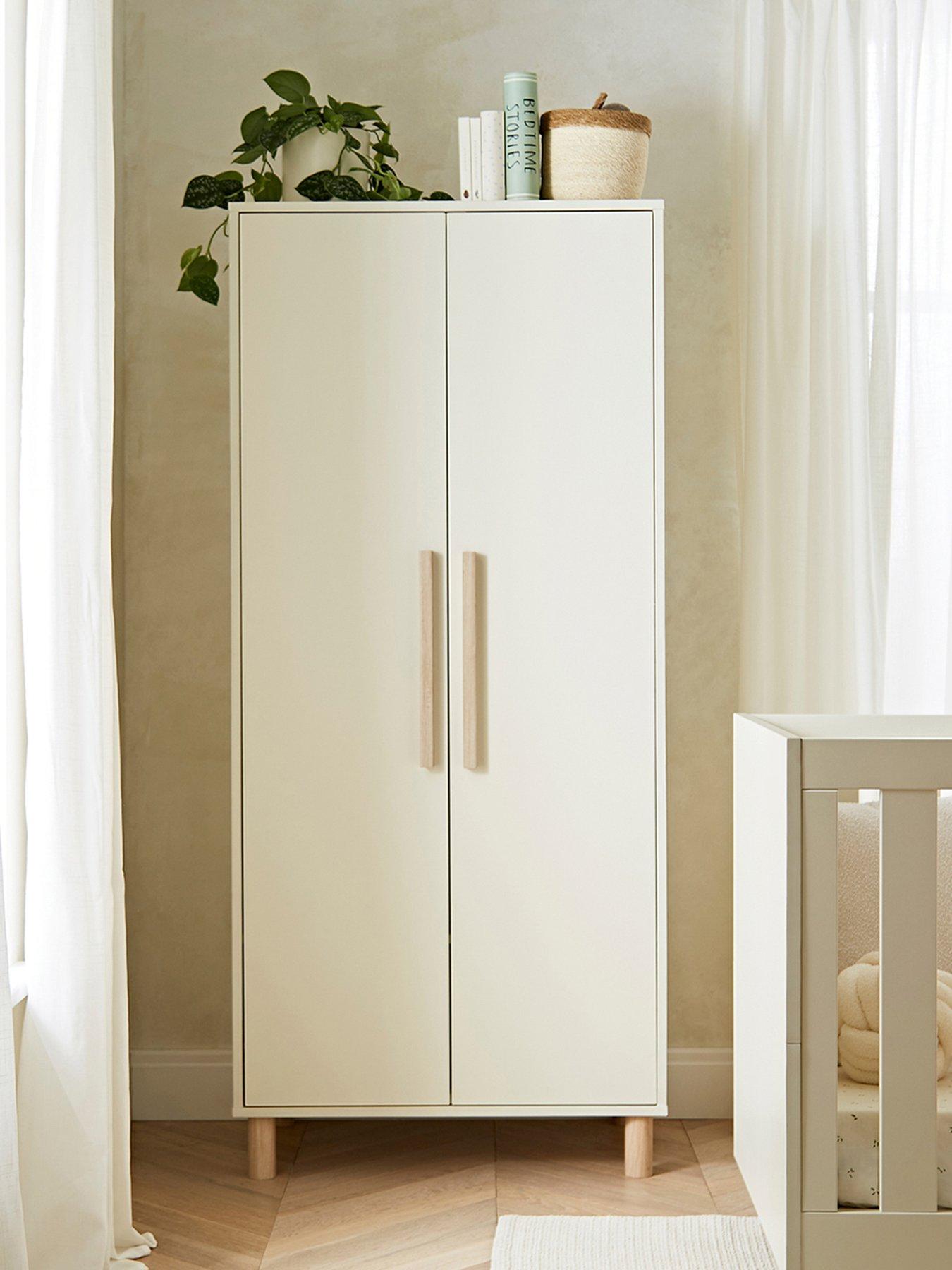 Image 1 of 6 of CuddleCo Harper Nursery Wardrobe - Cream &amp; Ash