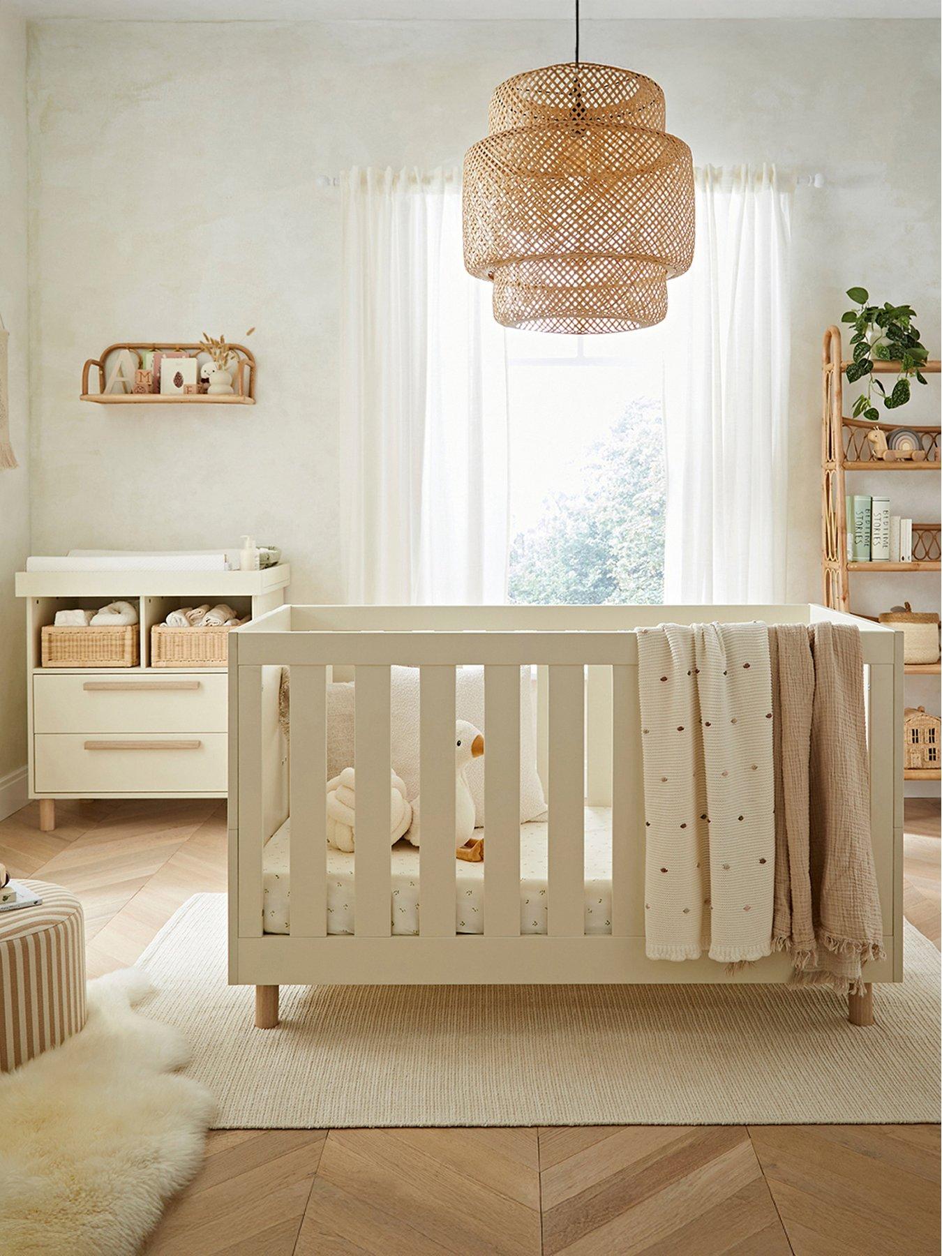 CuddleCo Harper 2-Piece Nursery Furniture Set - Cream  &  Ash