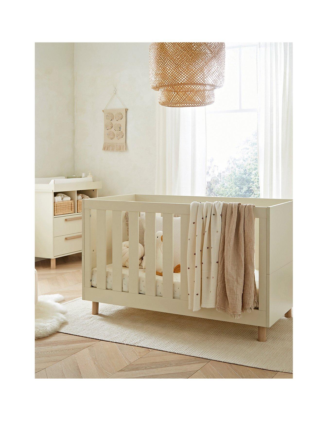  image of cuddleco-harper-2-piecenbspnursery-furniture-set-cream-amp-ash