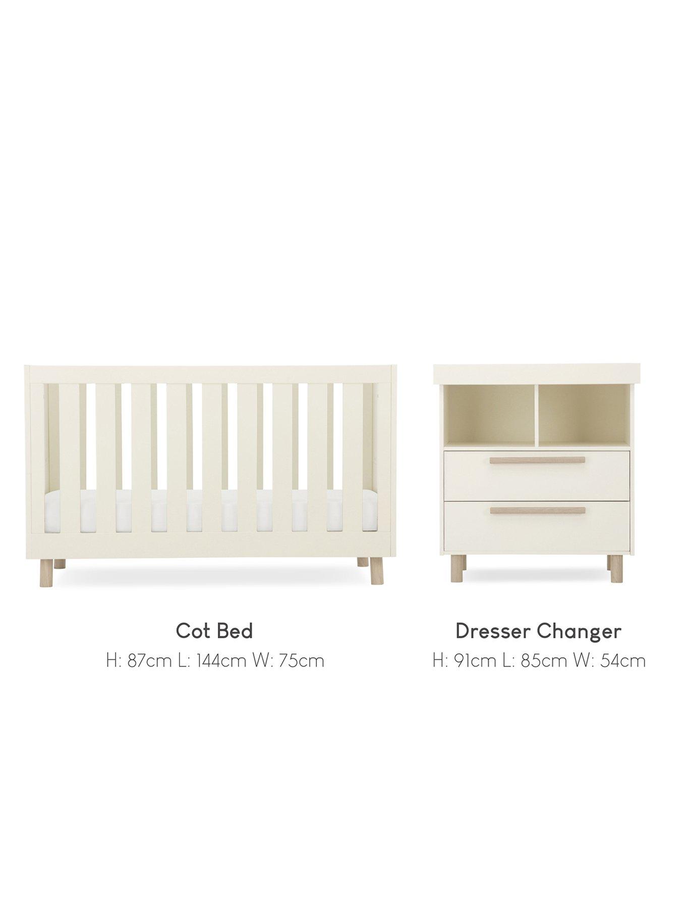 Image 7 of 8 of CuddleCo Harper 2-Piece&nbsp;Nursery Furniture Set - Cream &amp; Ash