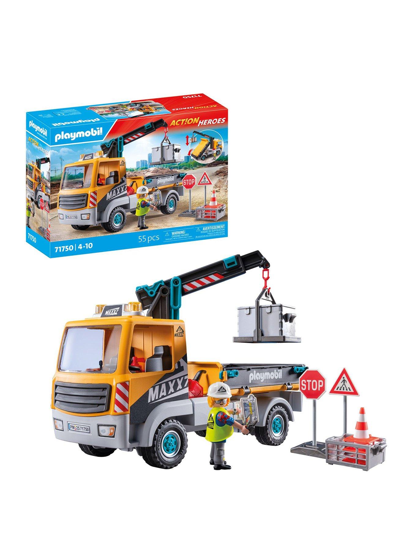 undefined Construction lorry with crane