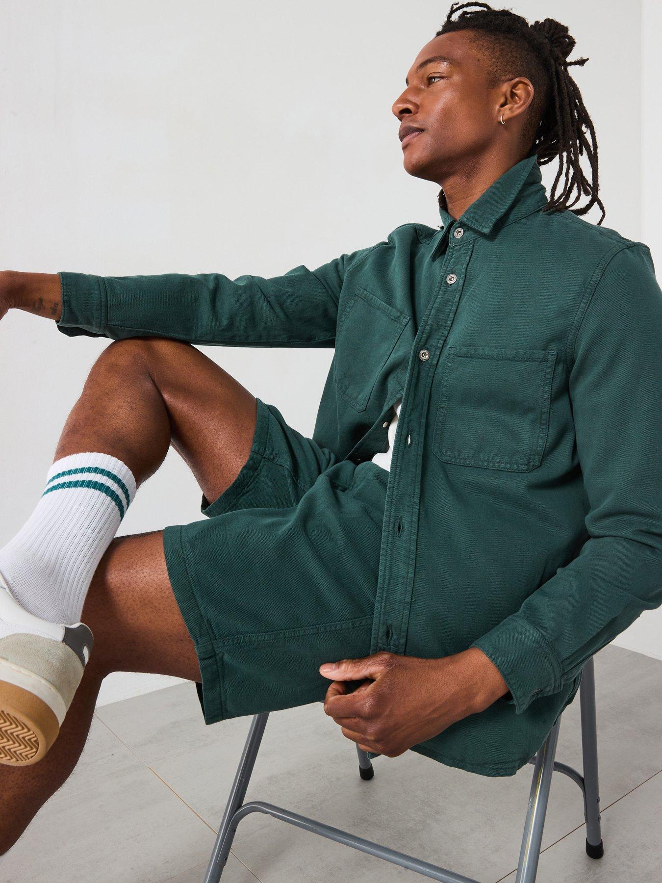 mango-jay-twill-casual-overshirt-dark-green