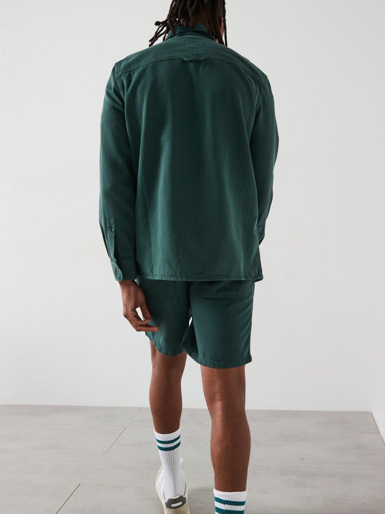  image of mango-jay-twill-casual-overshirt-dark-green
