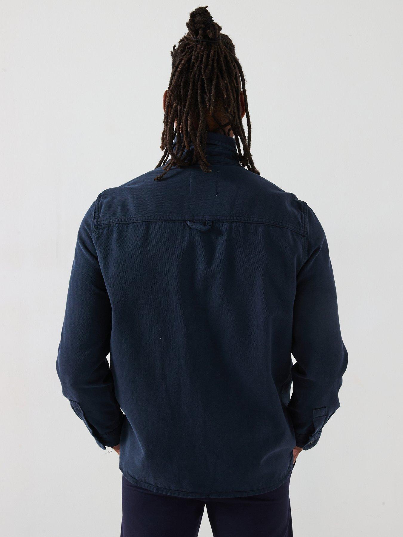 Image 2 of 6 of Mango Jay Twill Casual Overshirt - Navy