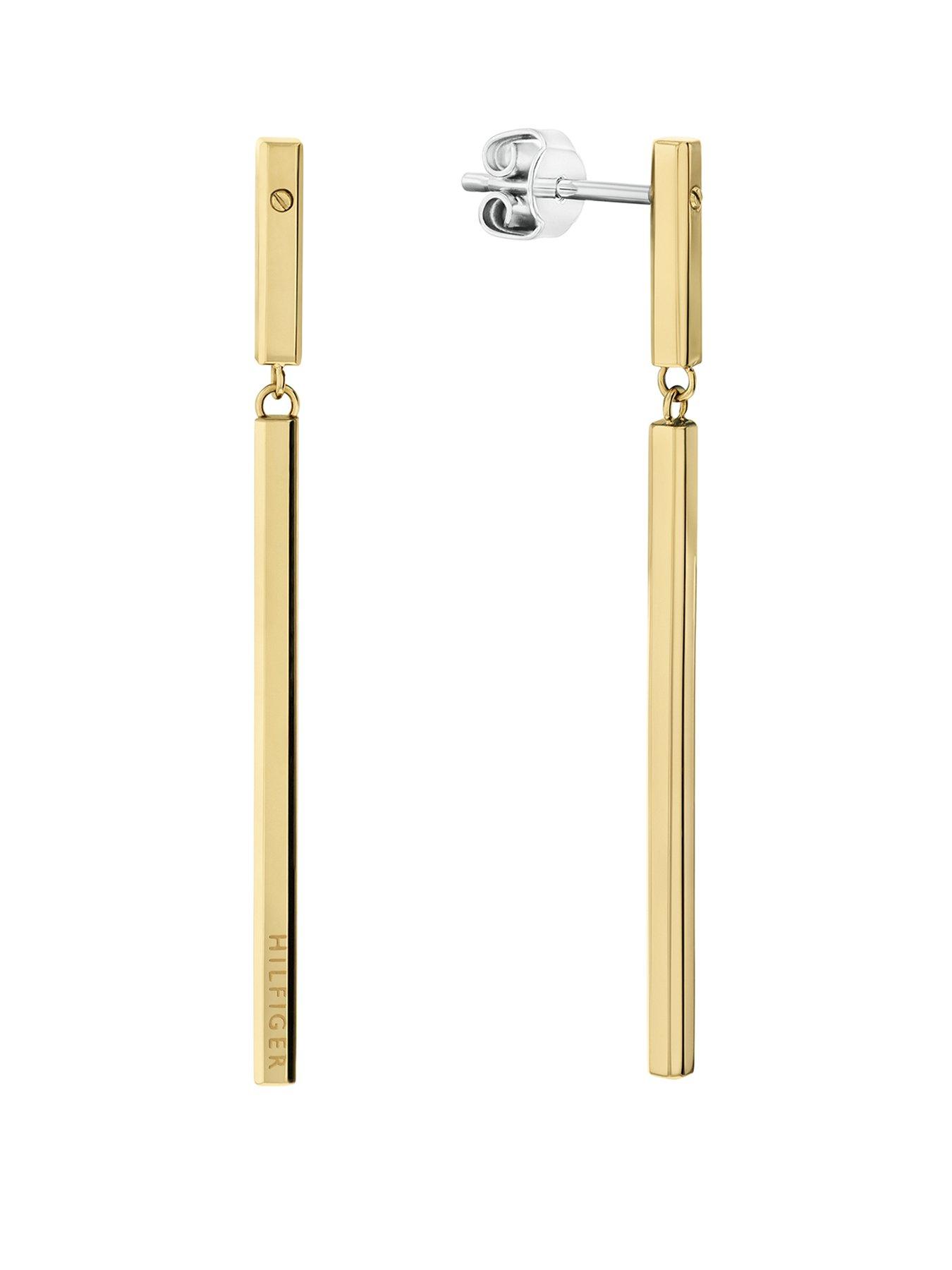 undefined Linear Ladies Earrings Gold
