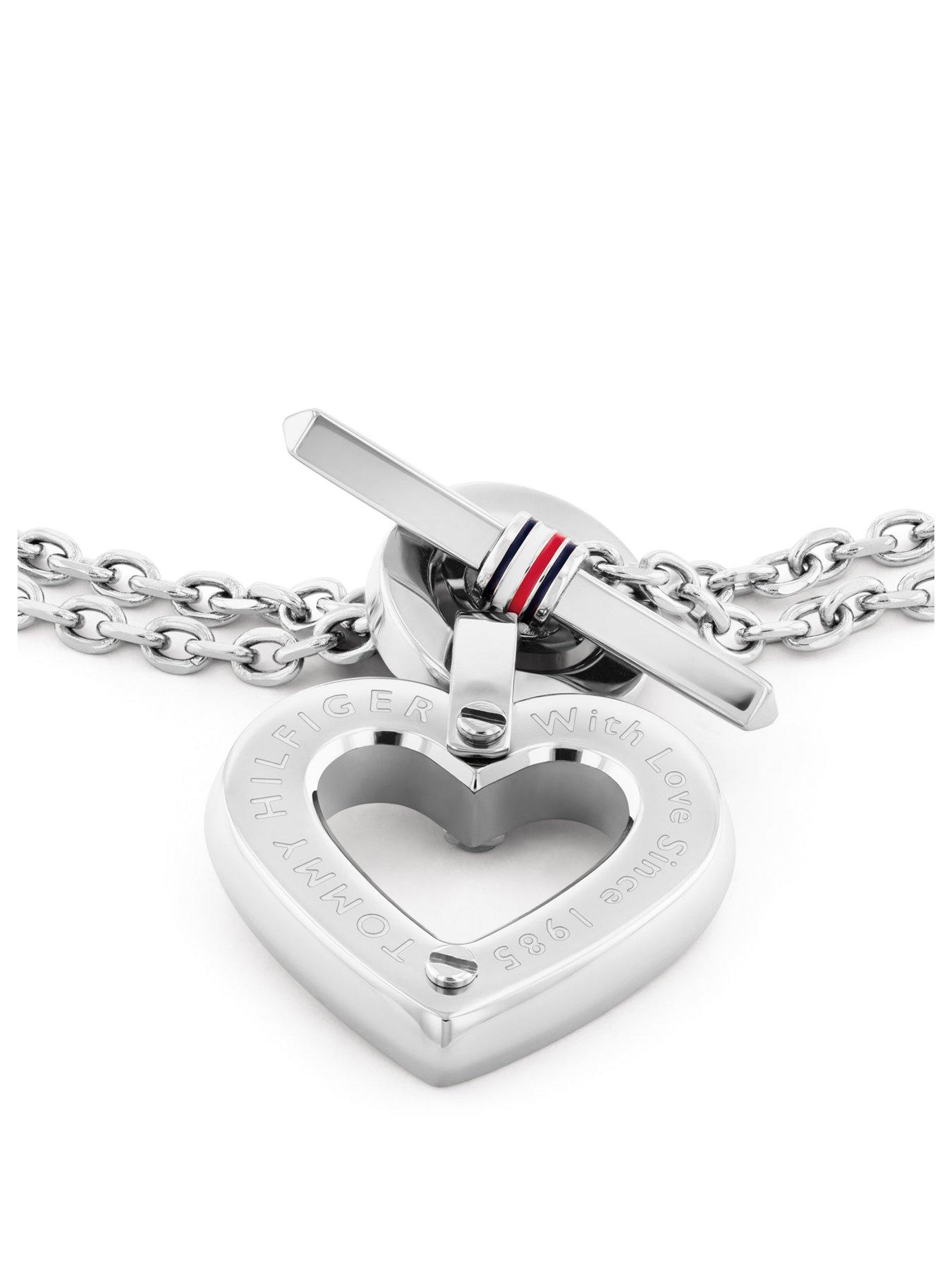 image of tommy-hilfiger-toggle-heart-ladies-bracelet-silver