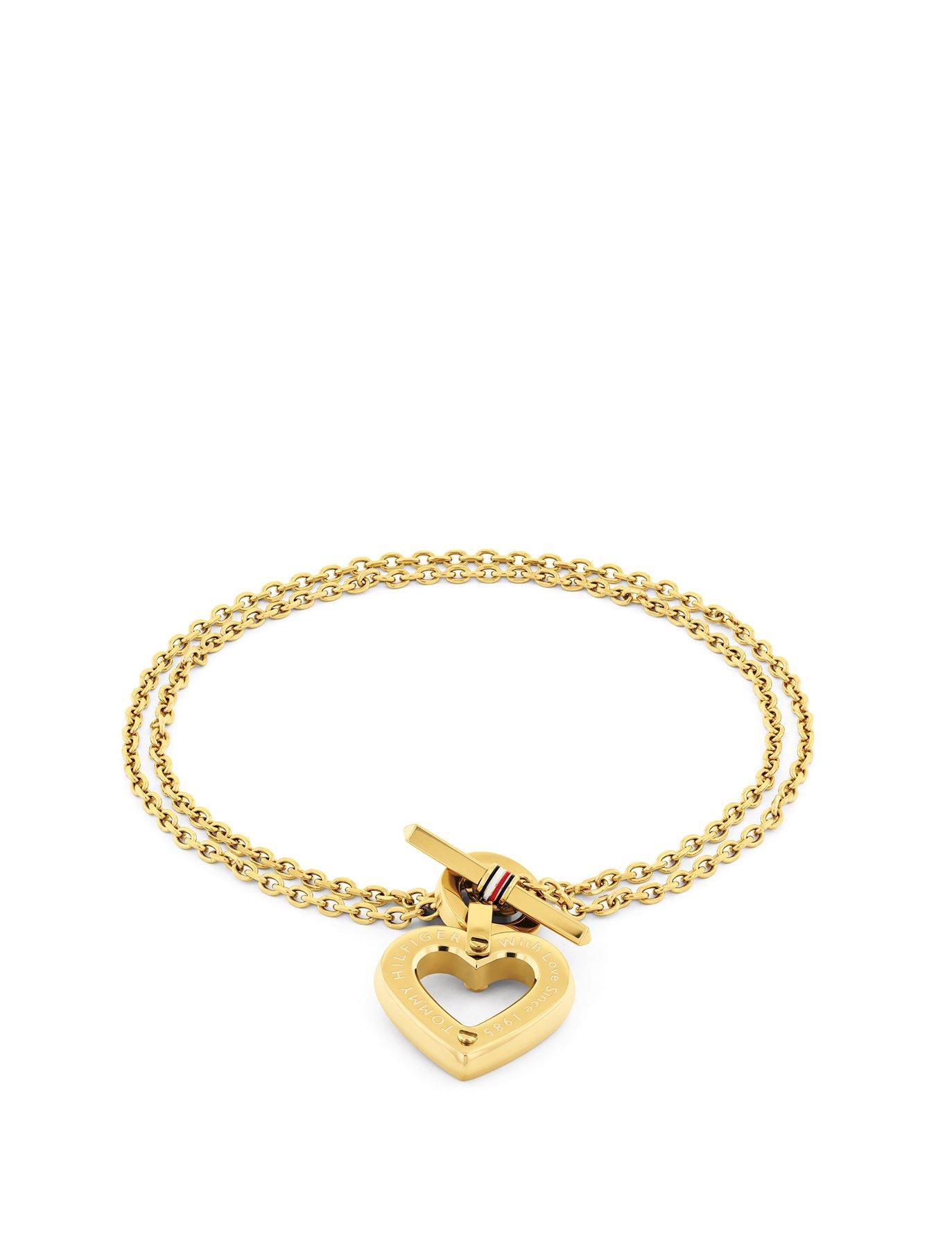  image of tommy-hilfiger-toggle-heart-ladies-bracelet-gold