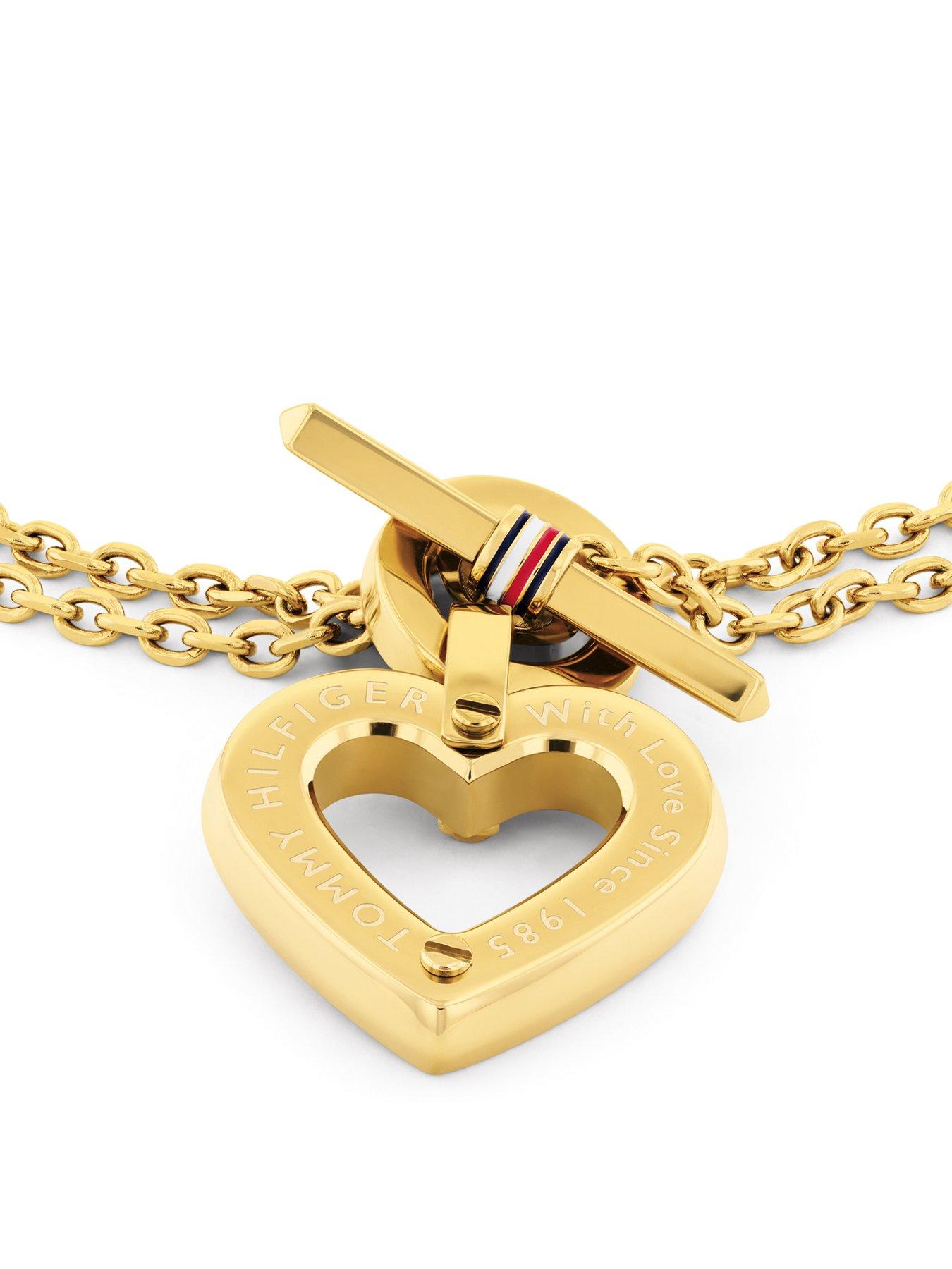  image of tommy-hilfiger-toggle-heart-ladies-bracelet-gold