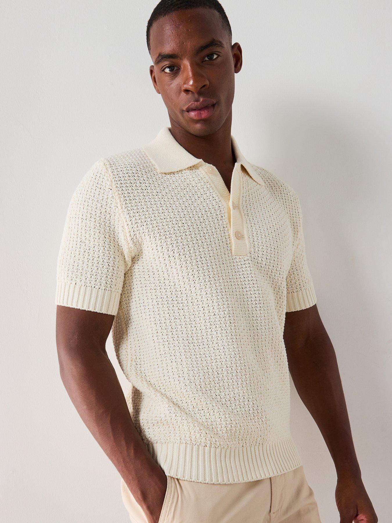 mango-pierola-smart-knitted-polo-shirt-beige