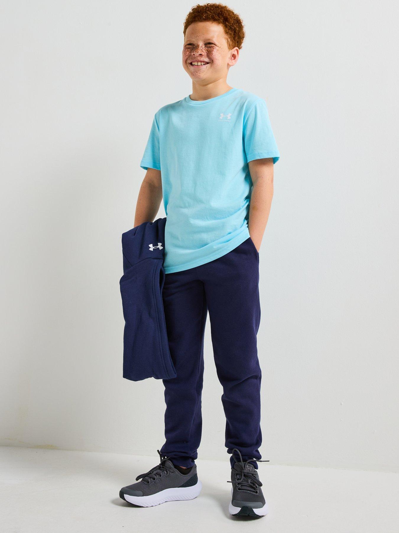  image of under-armour-junior-boys-sportstyle-left-chest-t-shirt-blue