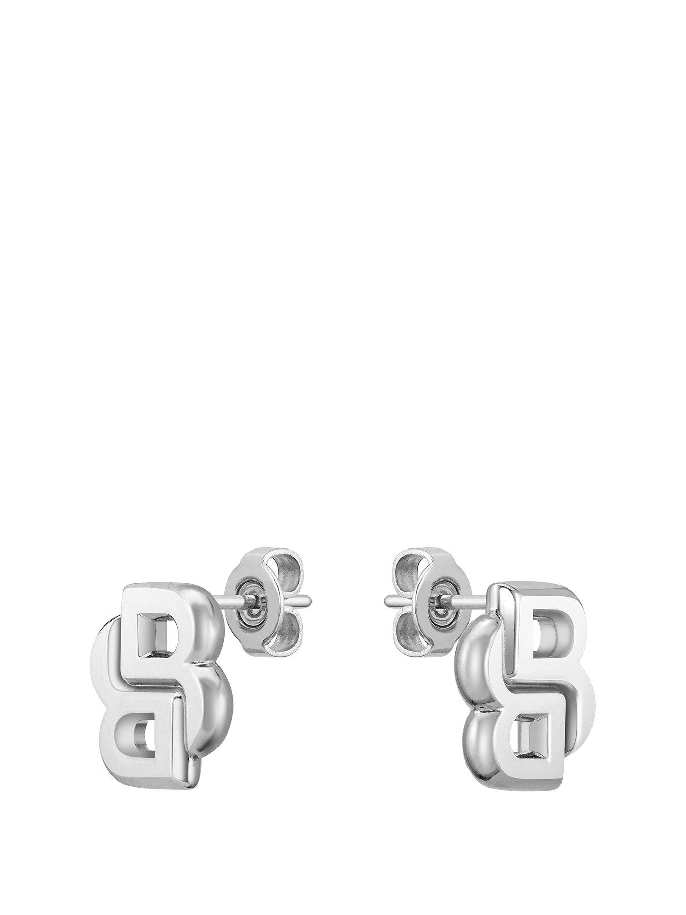 boss-double-b-ladies-earrings-silver