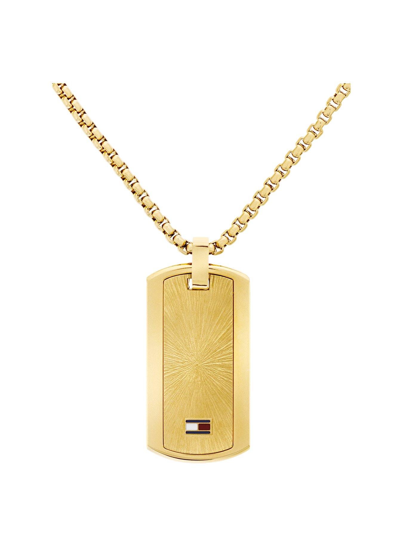  image of tommy-hilfiger-jameson-mens-necklace-gold