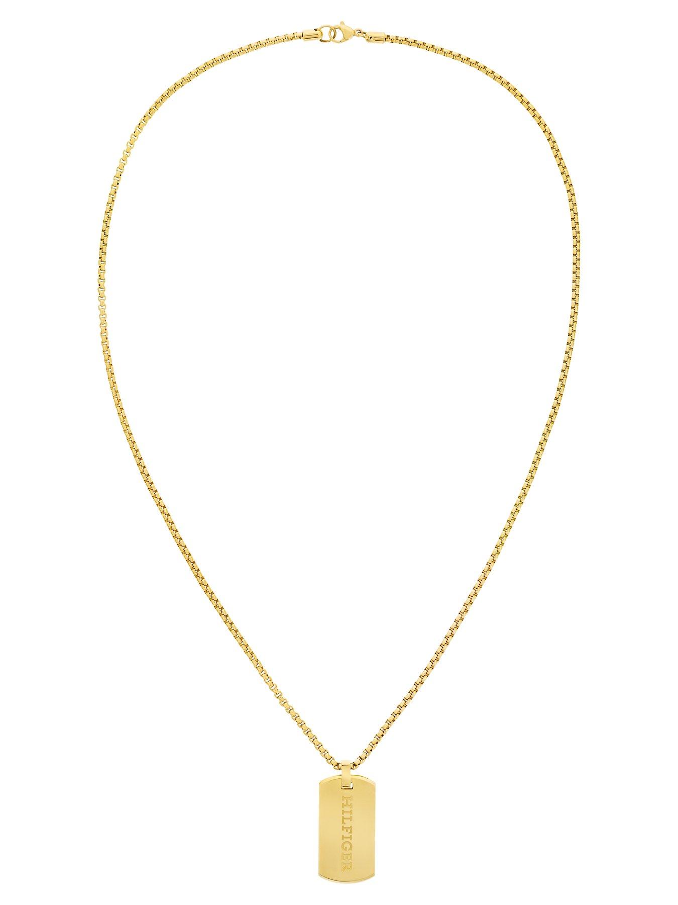  image of tommy-hilfiger-jameson-mens-necklace-gold