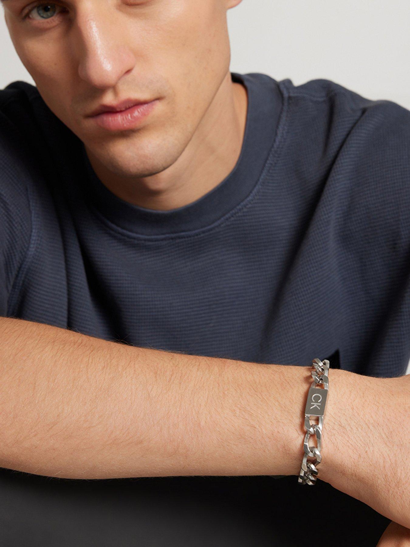  image of calvin-klein-outlook-mens-bracelet-silver