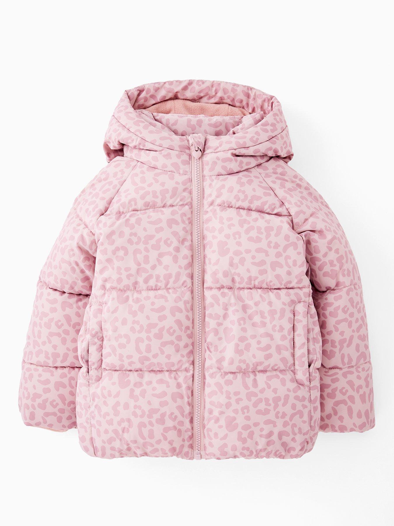  image of mini-v-by-very-girls-padded-printed-shower-resistant-coat-multi