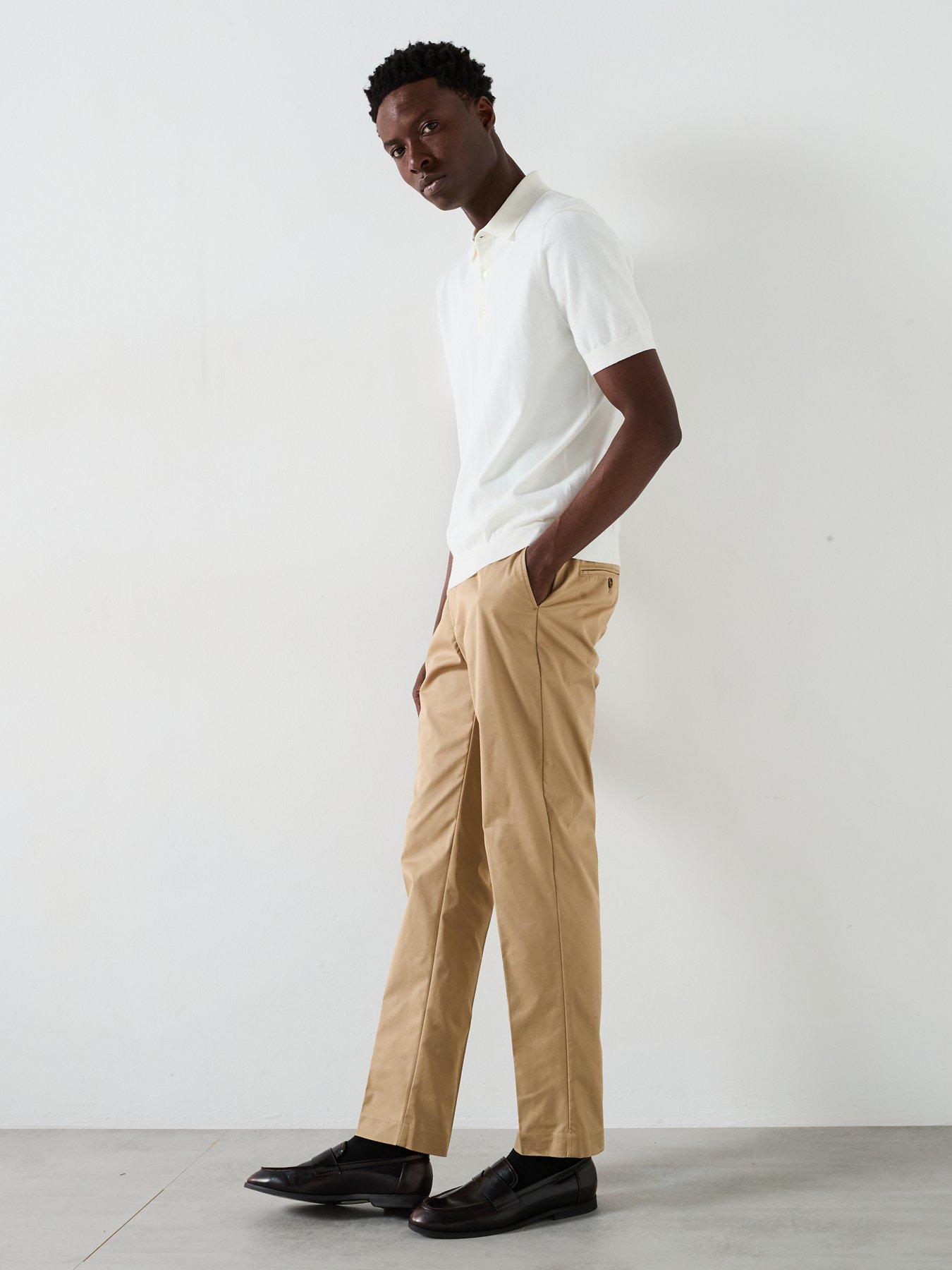  image of mango-arranona-short-sleeve-knitted-polo-shirt-beige