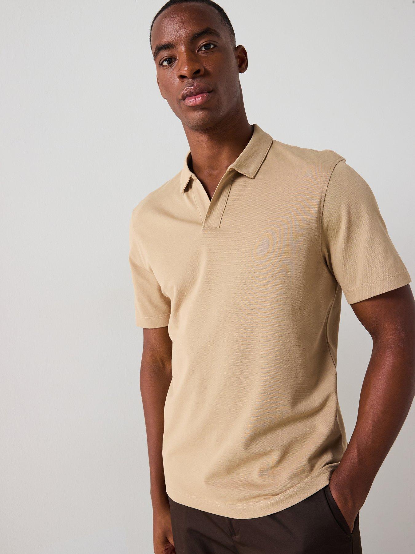 mango-taga-essentials-open-collar-polo-shirt-brown