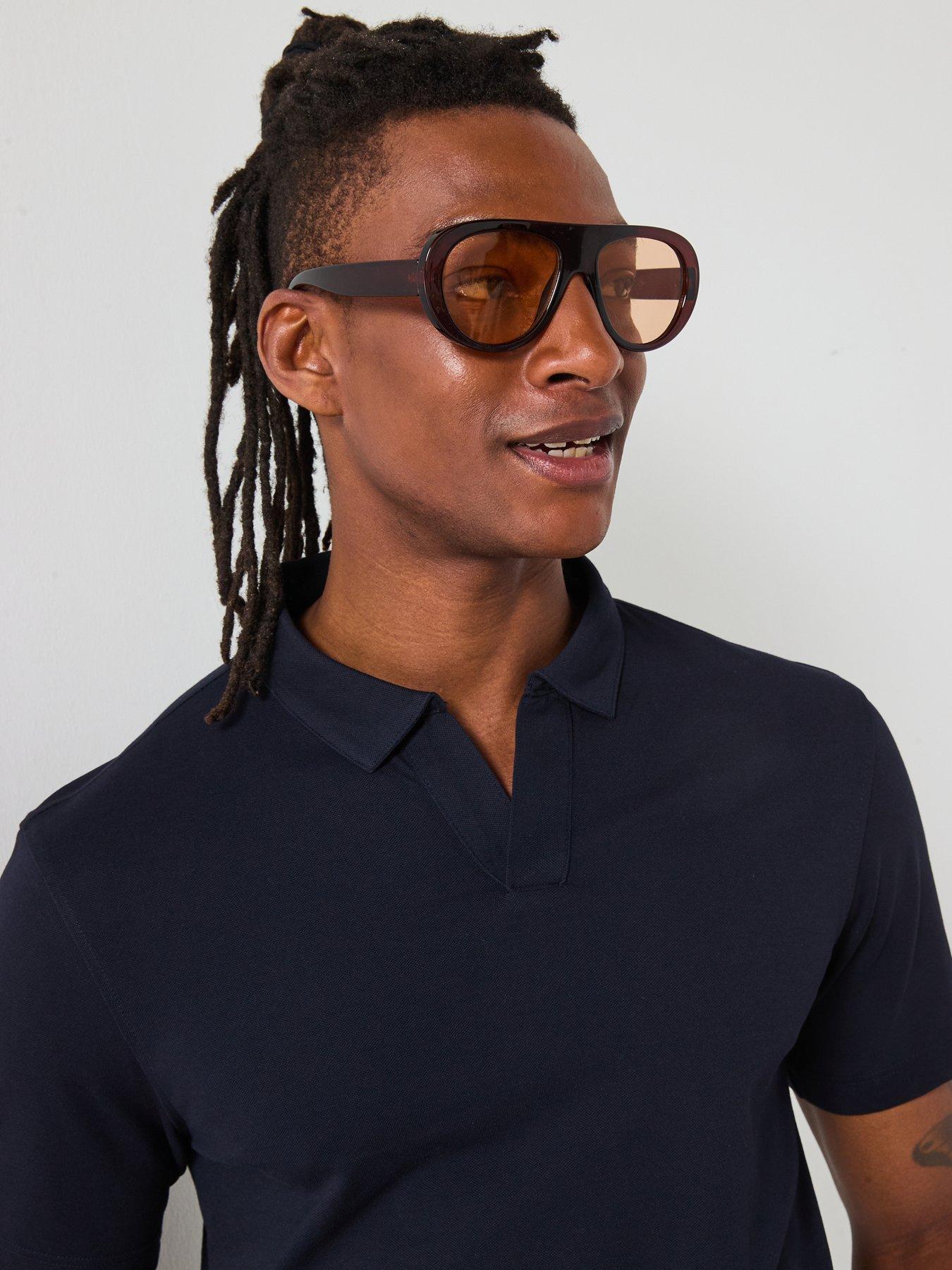  image of mango-taga-essentials-open-collar-polo-shirt-dark-blue