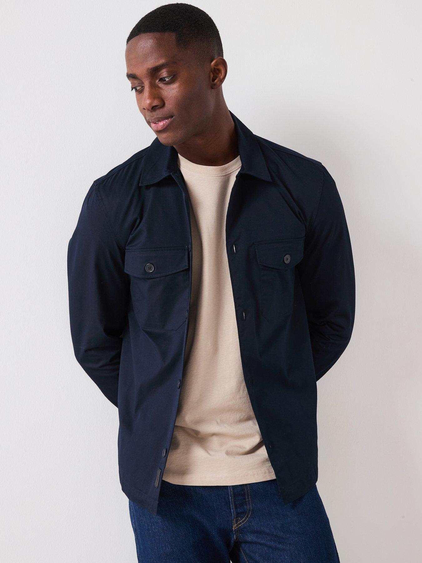 front image of mango-dublino-essentials-cotton-overshirt-navy
