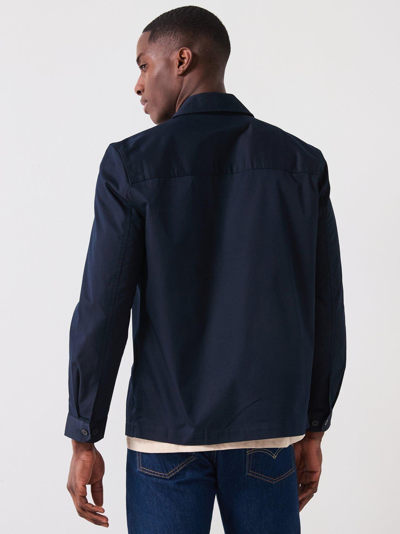 stillFront image of mango-dublino-essentials-cotton-overshirt-navy