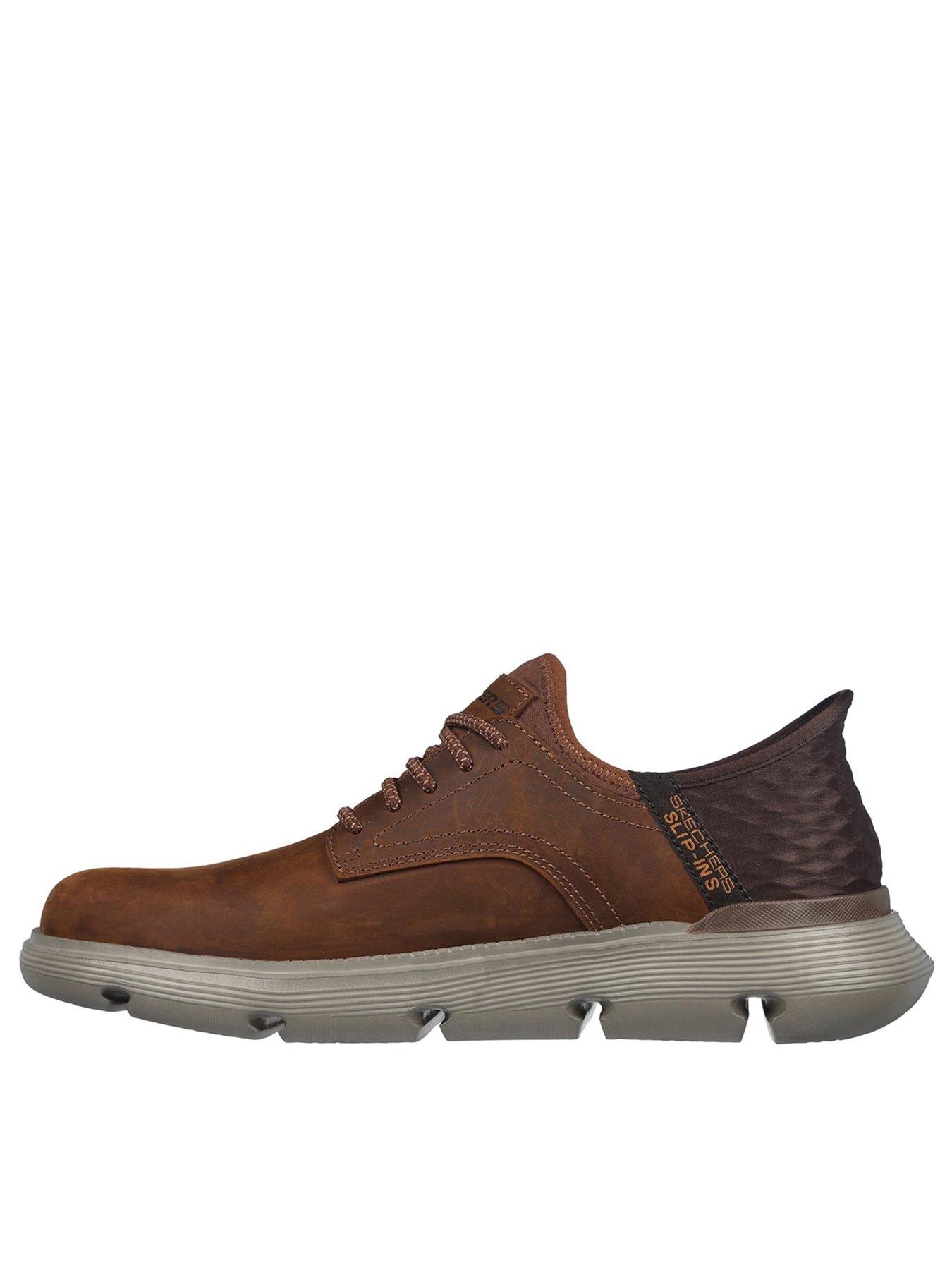 Image 3 of 5 of Skechers Wide Fit Garza Gervin Slip In Trainer - Brown