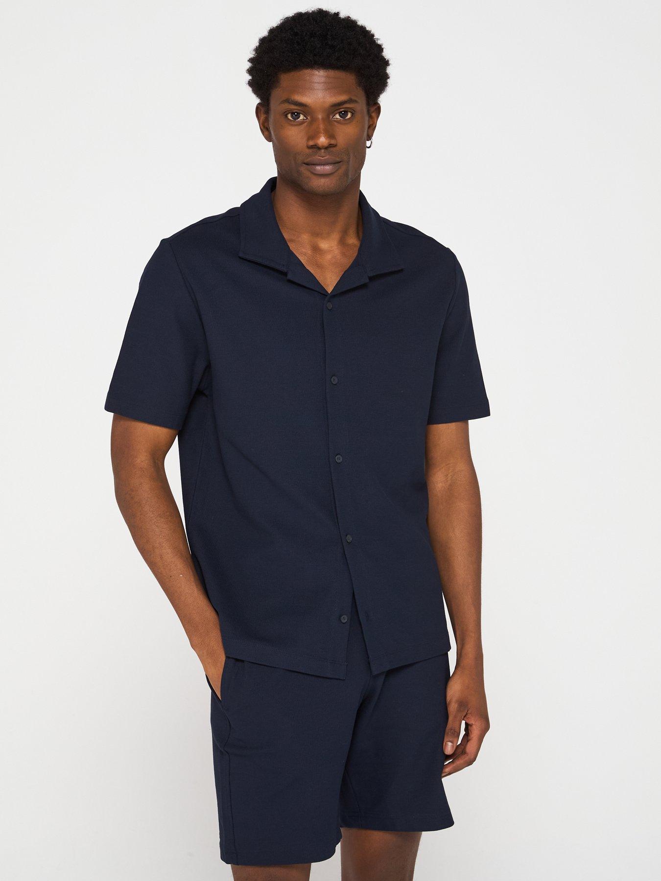  image of mango-peres-textured-casual-shorts-navy