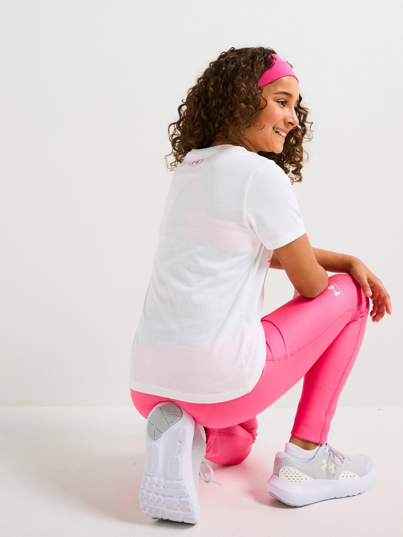  image of under-armour-junior-girls-big-logo-t-shirt-white