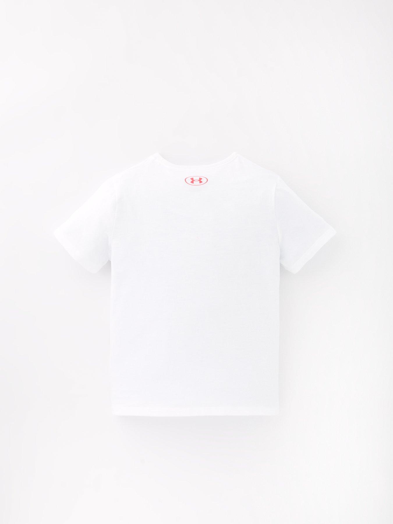 image of under-armour-junior-girls-big-logo-t-shirt-white