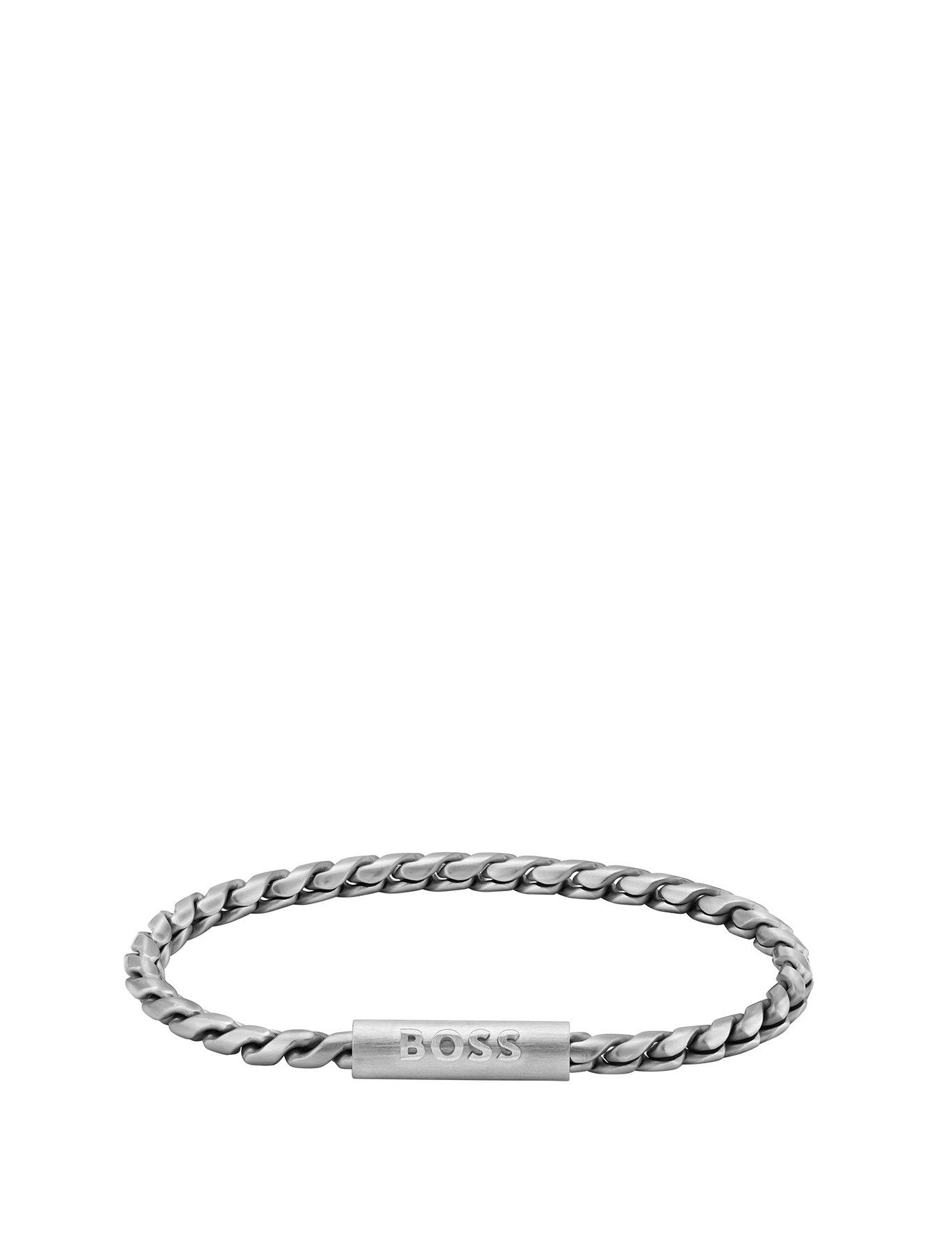 Image 1 of 6 of BOSS Doran Men's Bracelet Silver