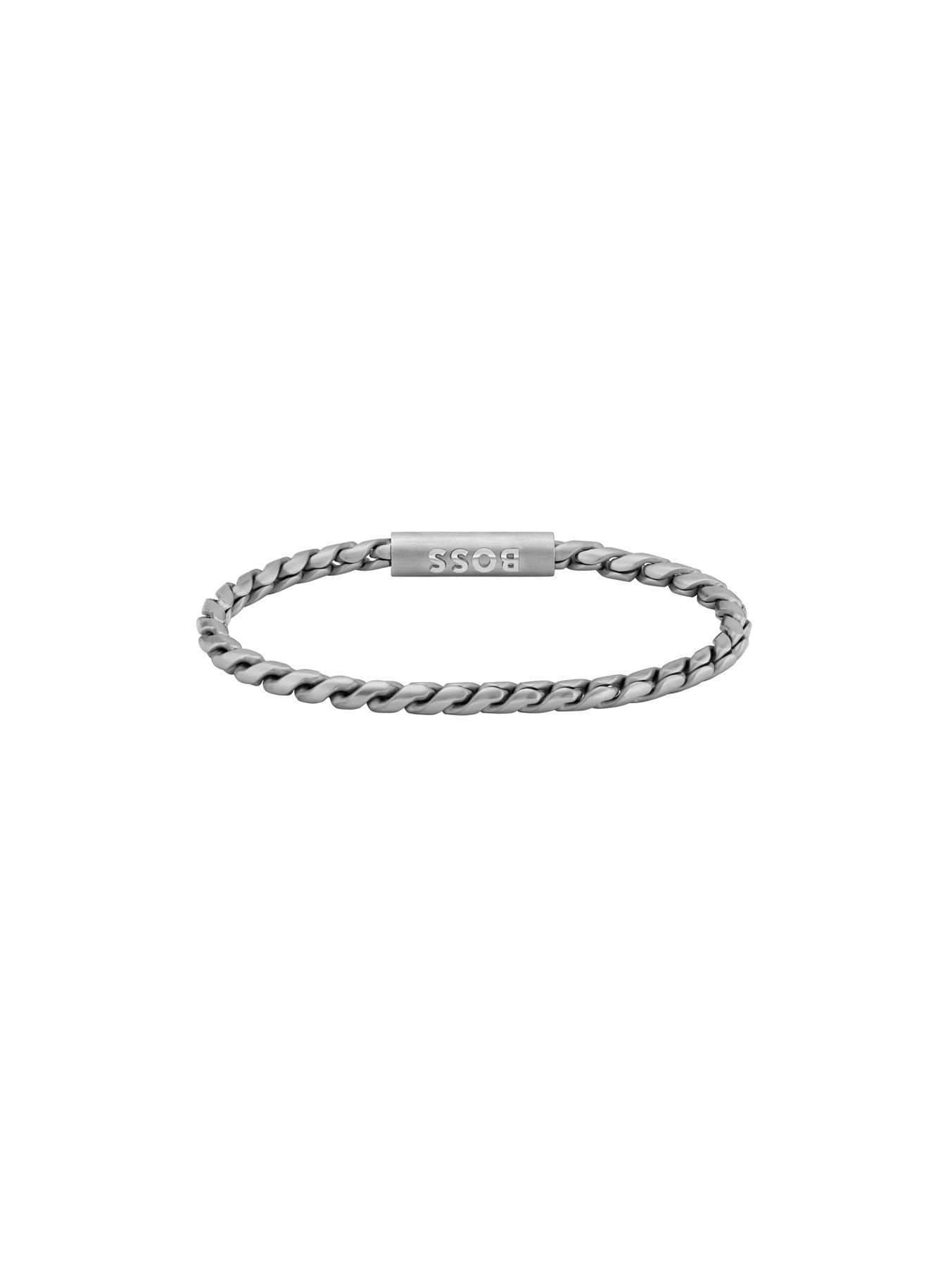 Image 2 of 6 of BOSS Doran Men's Bracelet Silver