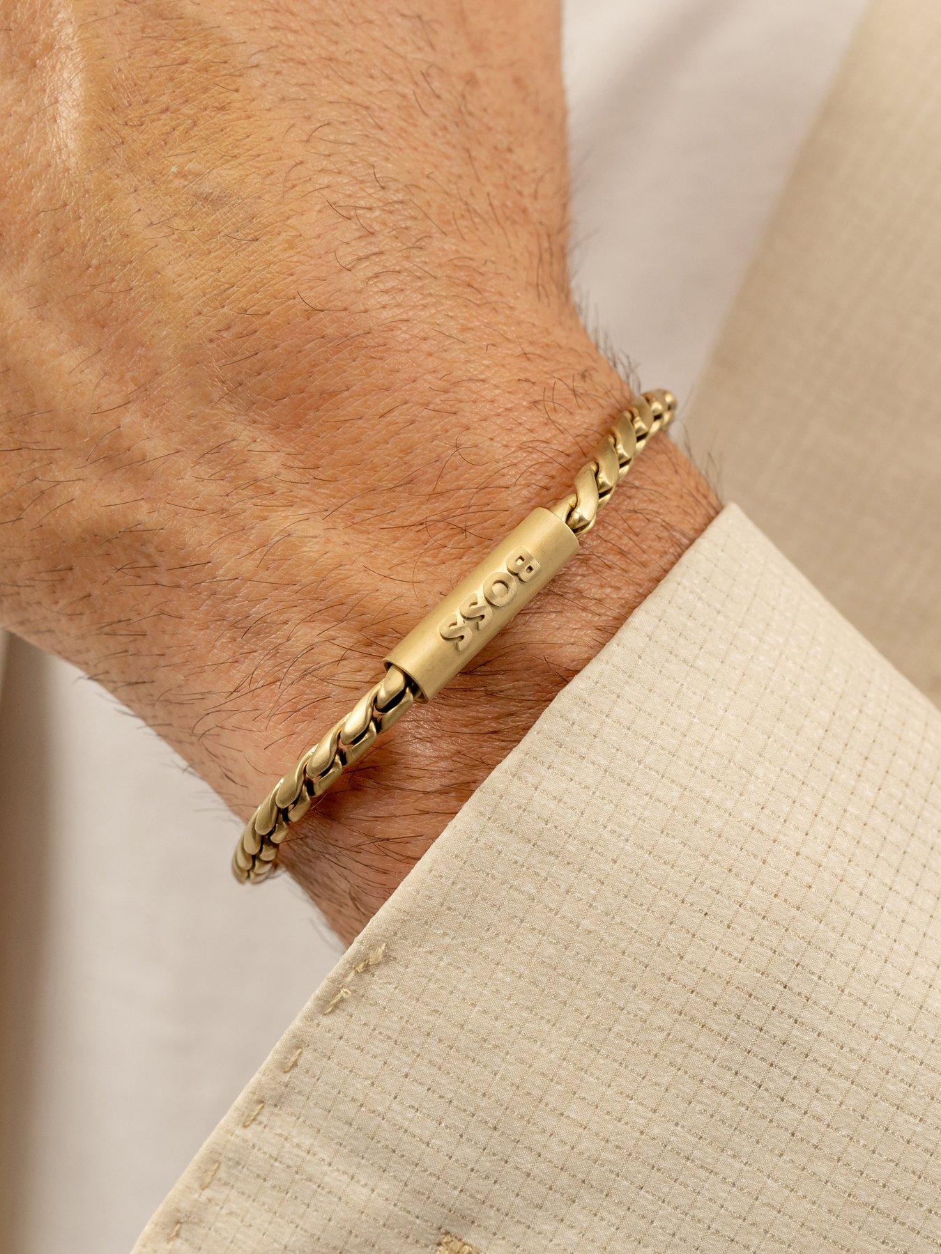Image 3 of 5 of BOSS Doran Men's Bracelet Gold