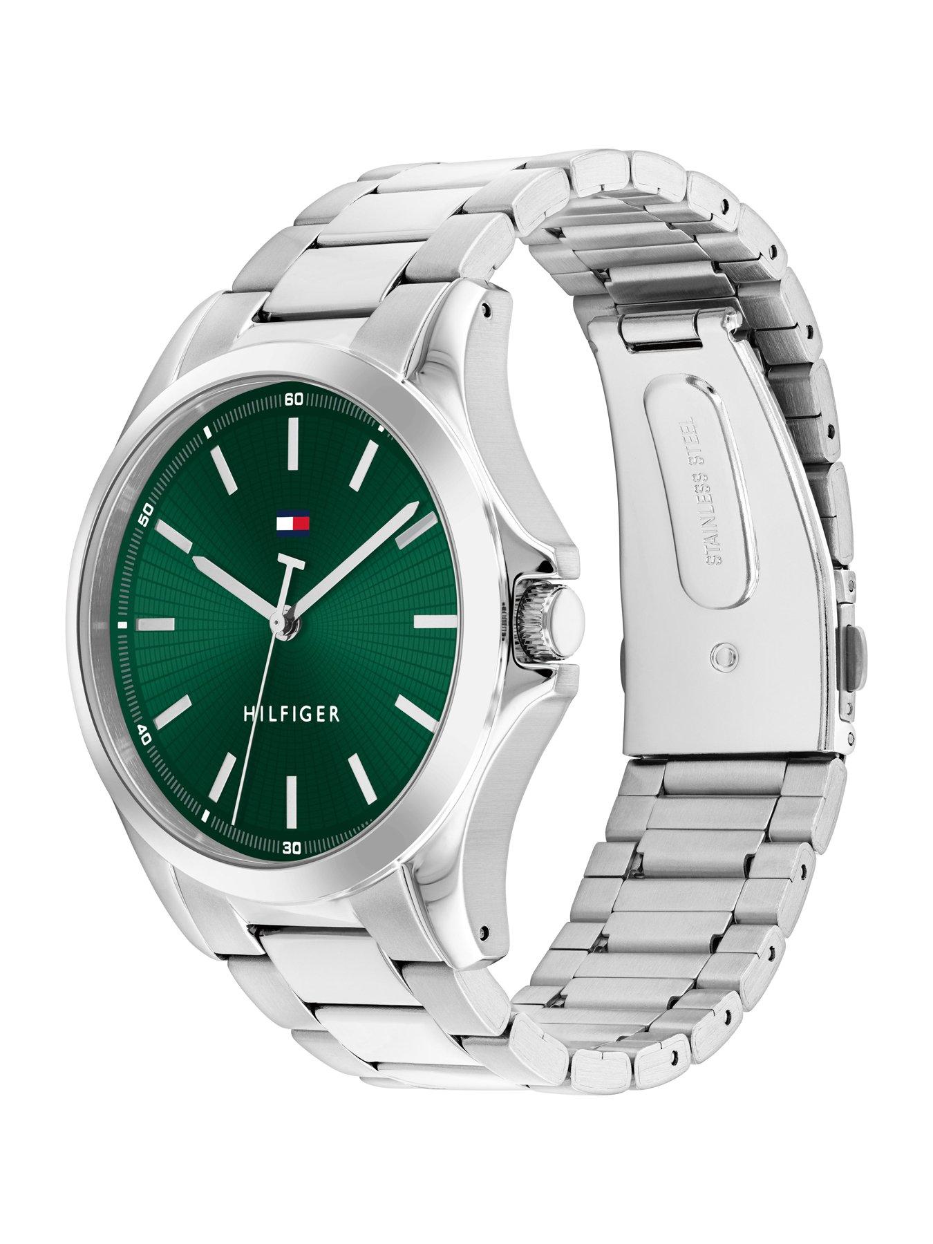  image of tommy-hilfiger-bruce-mens-watch-green