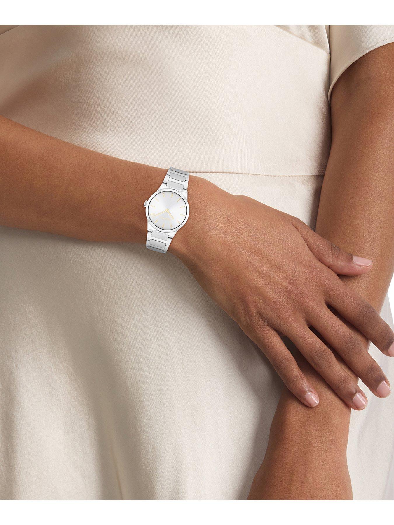  image of calvin-klein-ck-linear-elegance-ladies-watch-silver