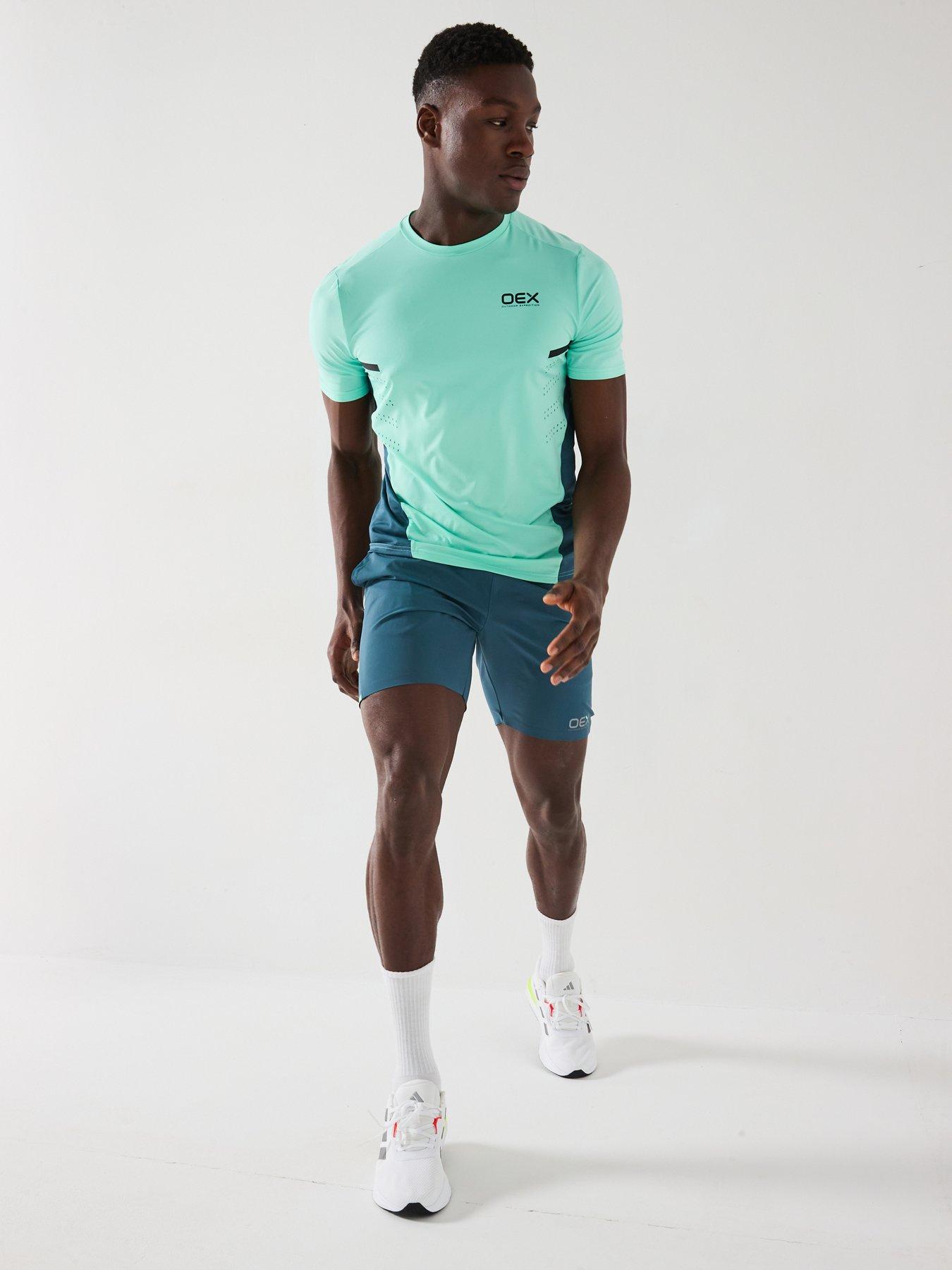  image of oex-mens-flash-tee-shirt-mint-green