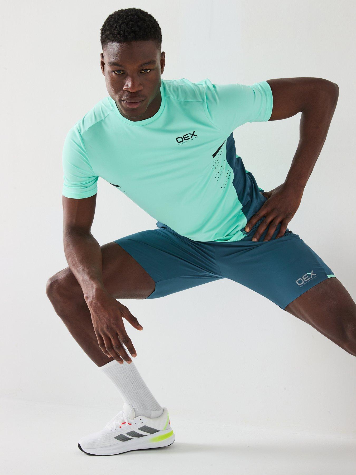  image of oex-mens-flash-tee-shirt-mint-green