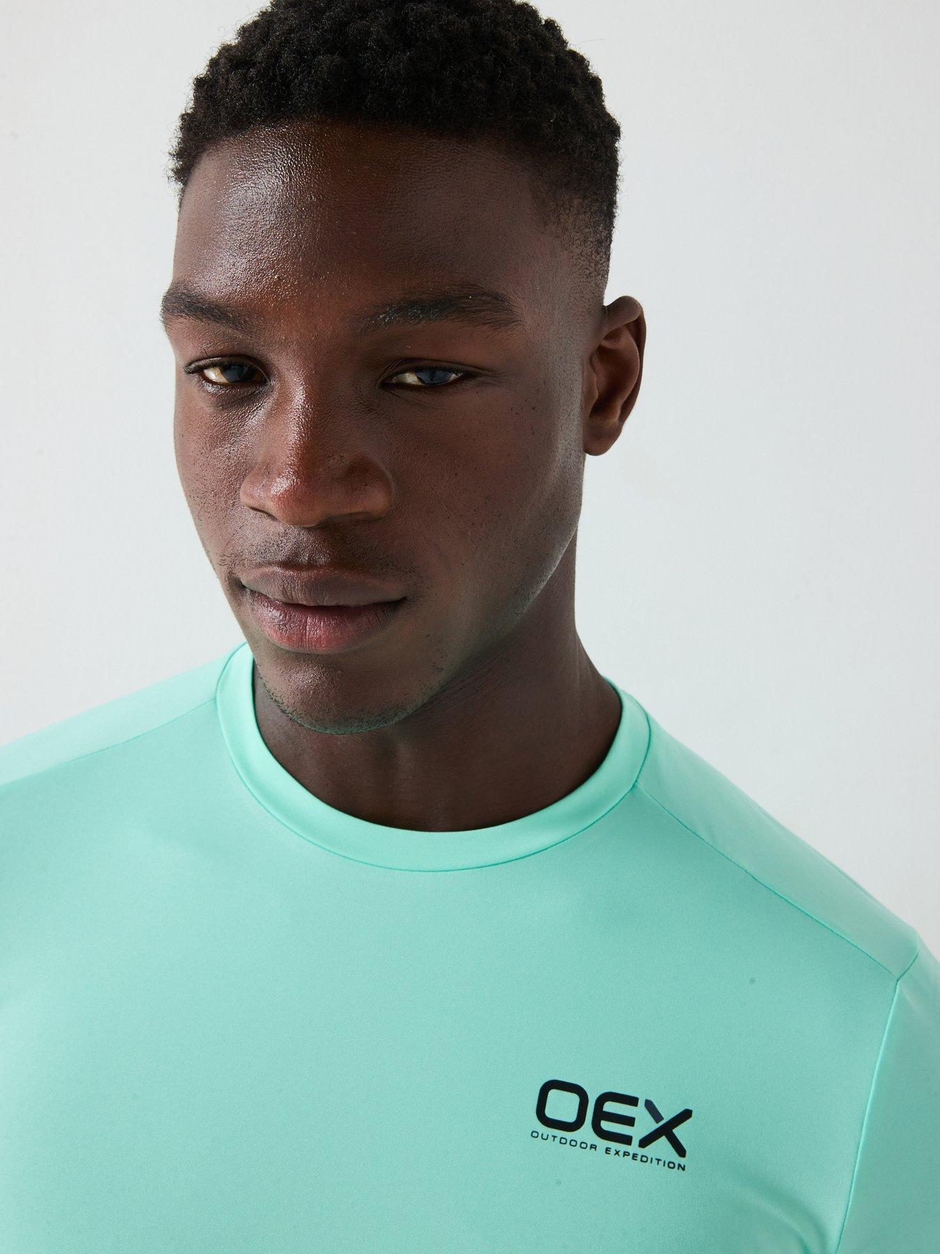  image of oex-mens-flash-tee-shirt-mint-green