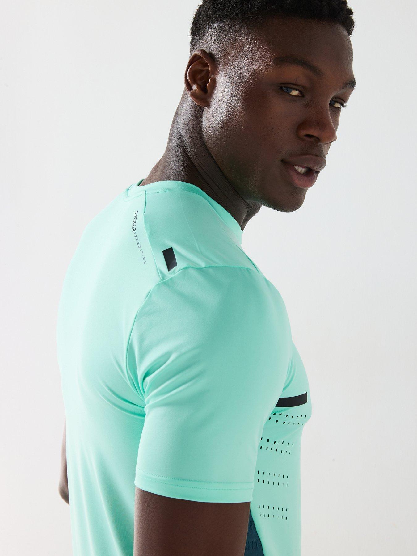  image of oex-mens-flash-tee-shirt-mint-green