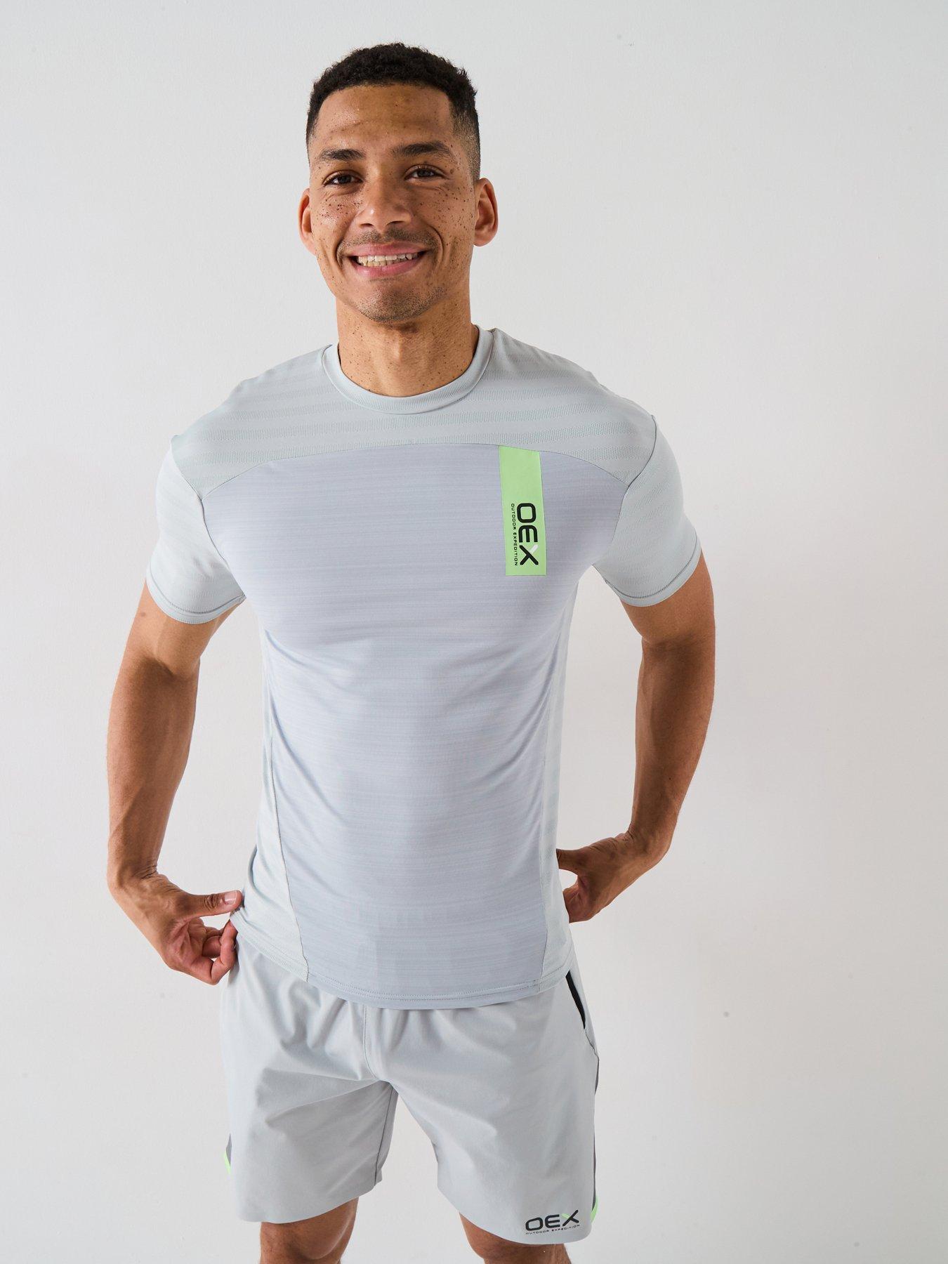 undefined Mens Piton Tee Shirt - Light Grey