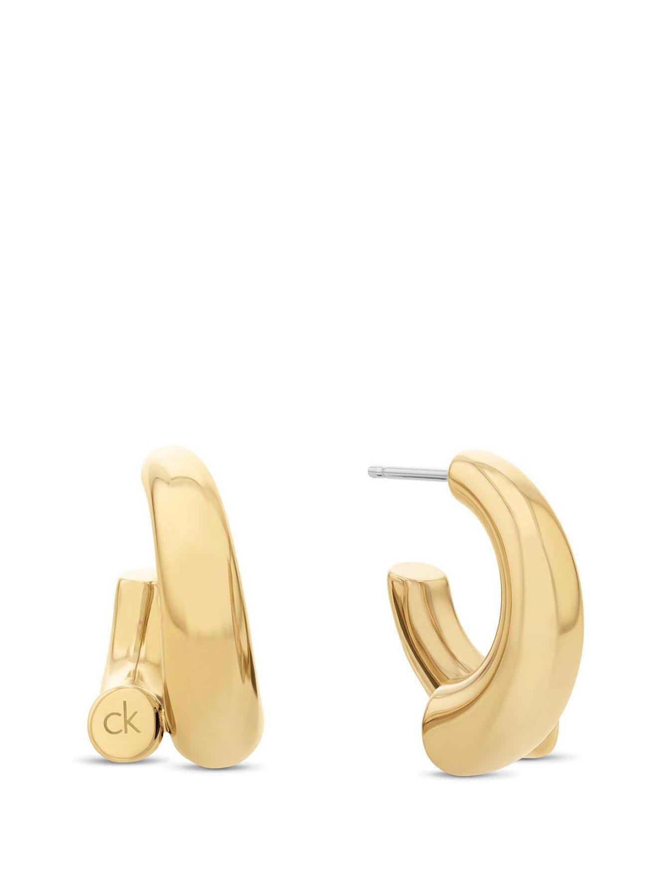 undefined CK Spiral Ladies Earrings GOLD
