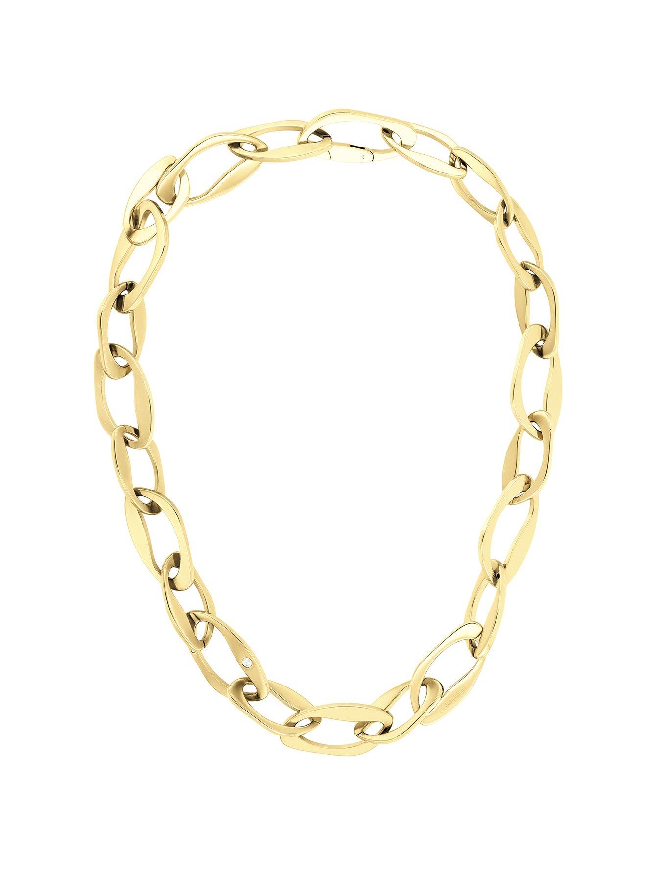  image of calvin-klein-harmonious-connection-ladies-necklace-gold